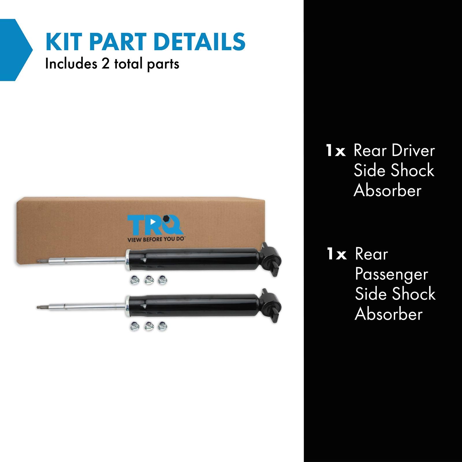 Trq Rear Shock Absorber Set Compatible With 2015-2023 Ford Edge