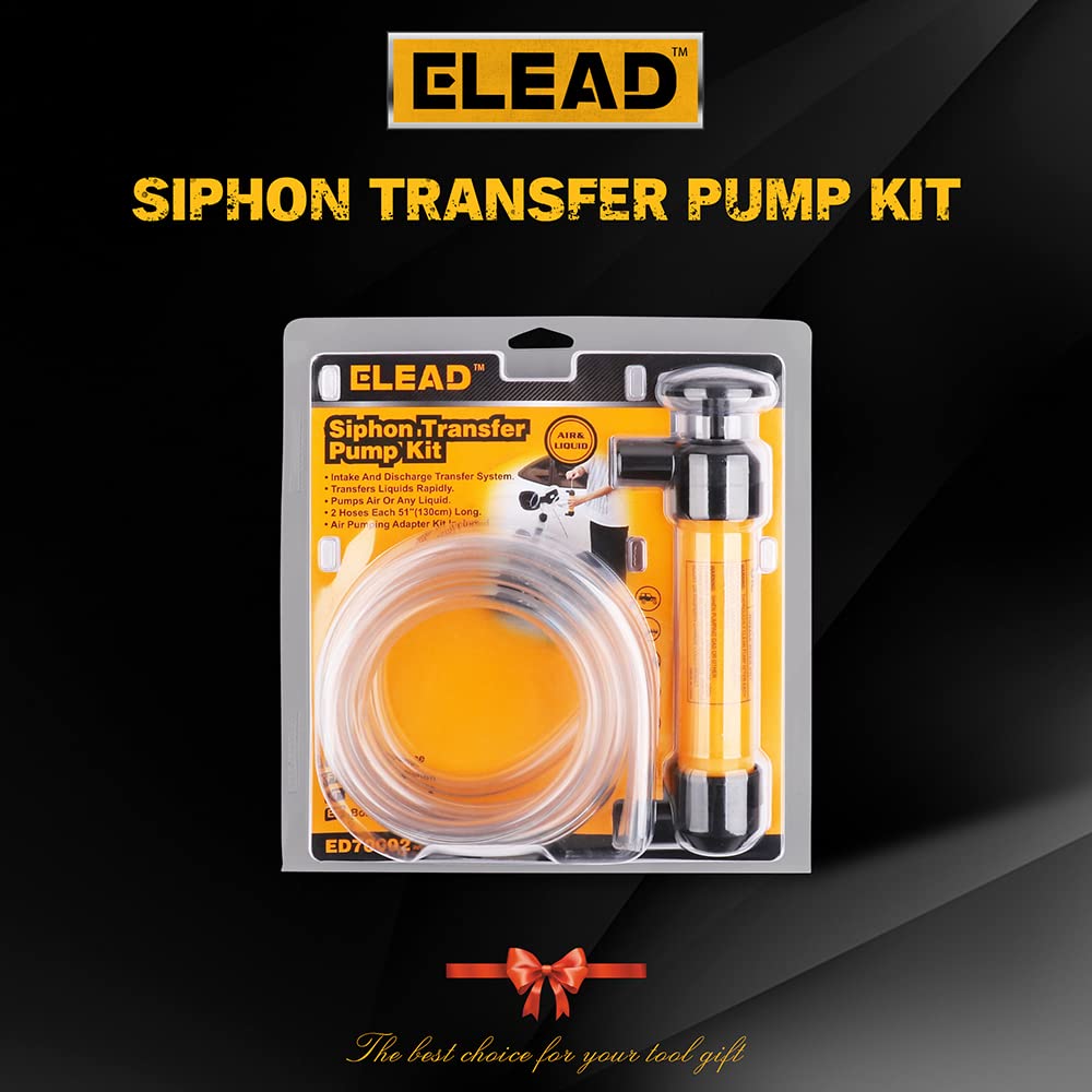 Elead Multi-Use Siphon Vacuum Oil Extractor Pump Fluid Extractor Siphon Transfer Pump For Gasoline Liquid Oil Air And Automotive