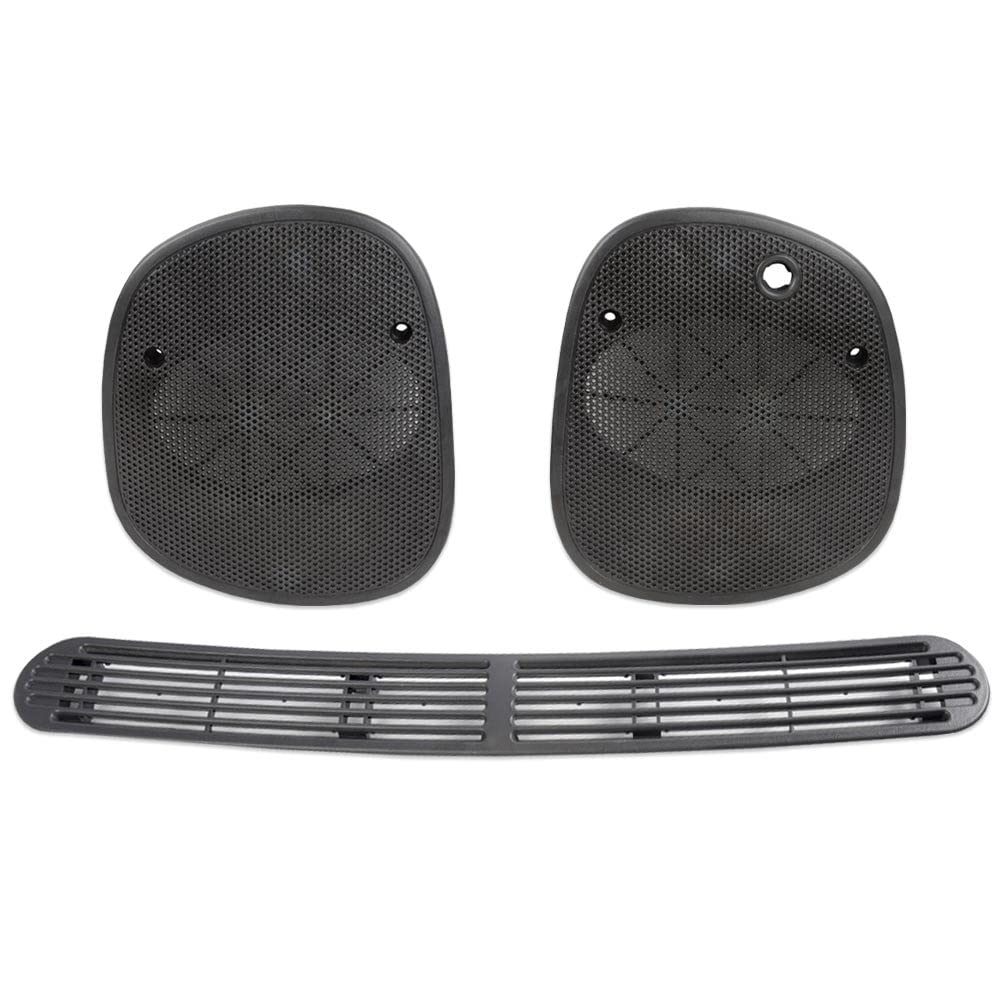 G-Plus Left Right Speaker Grille Set & Dash Defrost Vent Cover Panel, Compatible With Chevy S10 Gmc Jimmy Sonoma/Oldsmobile Brav