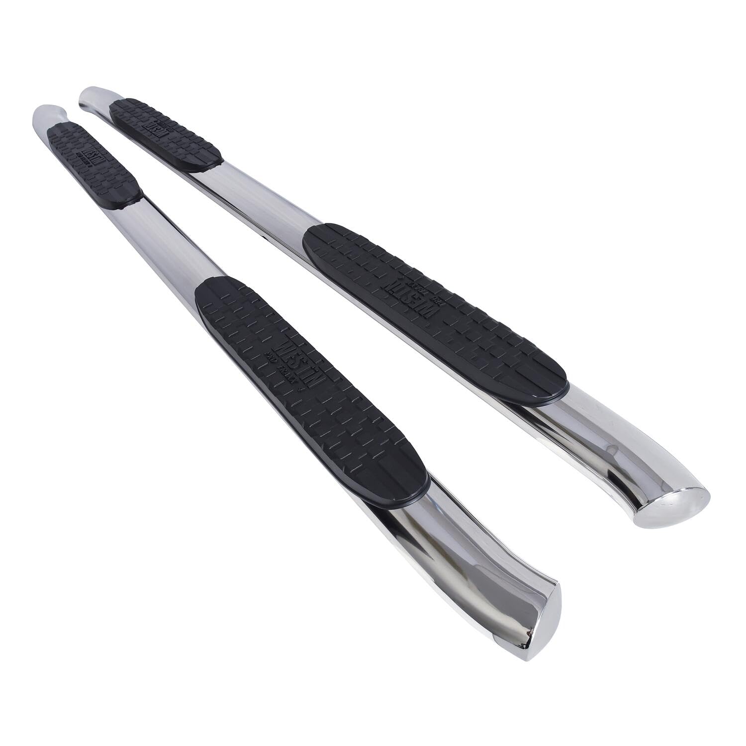 Westin 21-22770 Pro Traxx 4 Oval Nerf Bars Fits 2005-2023 Tacoma Double Cab Polished Pair