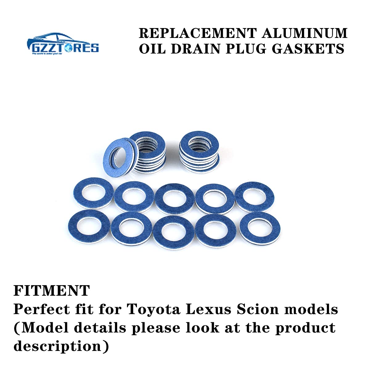 12 Pieces Oil Drain Plug Gaskets 90430-12031 Replacement For Lexus Toyota Scion Ct200H Es350 Prius Tundra Sienna Tacoma 4Runner Rav4 Scion Tc Xb Xd Oil Drain Plug Washers Aluminum - M12