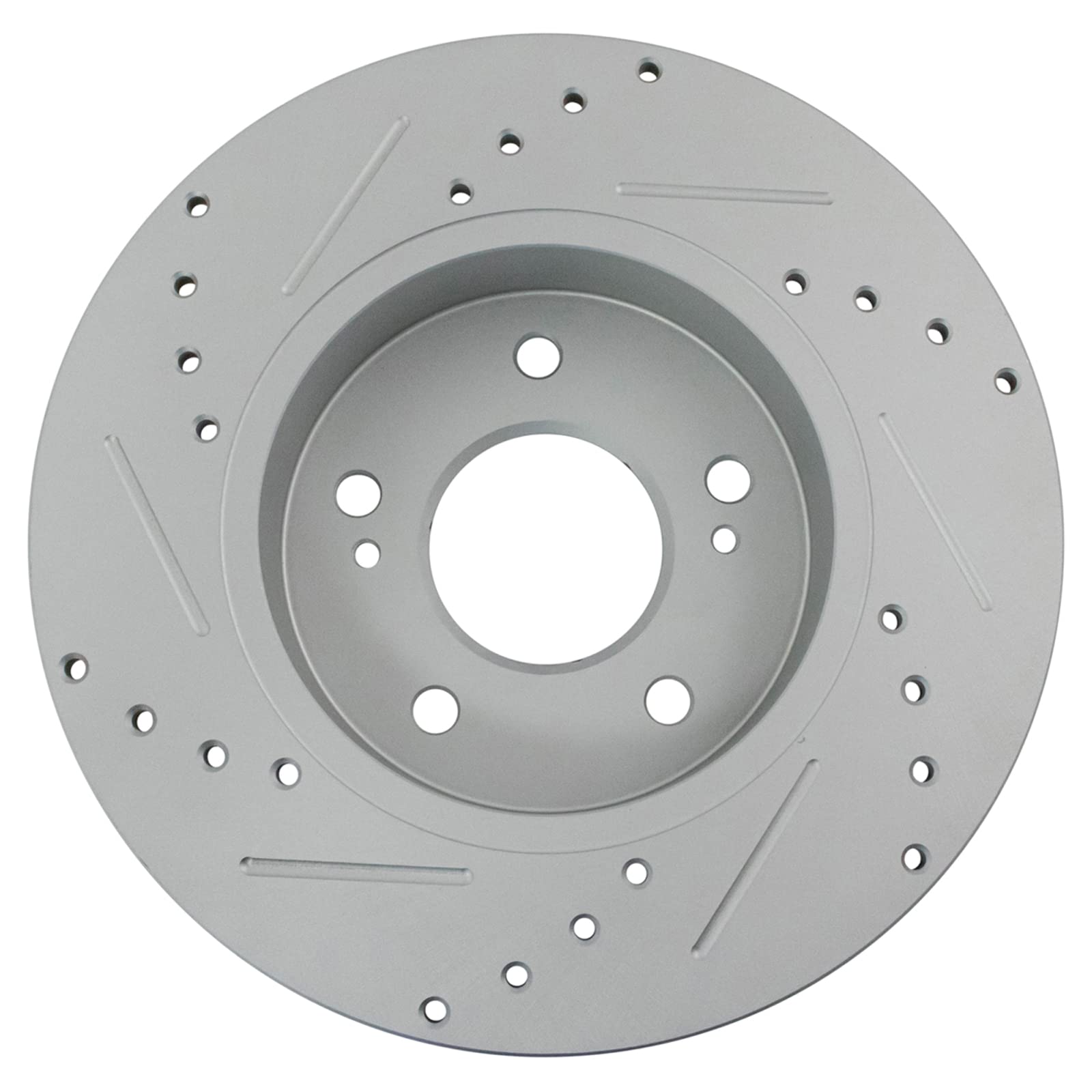 Trq Rear Performance Brake Rotors Set Premium G-Coated Cross Drilled & Slotted Compatible With 1996-2001 Infiniti I30 2002-2004