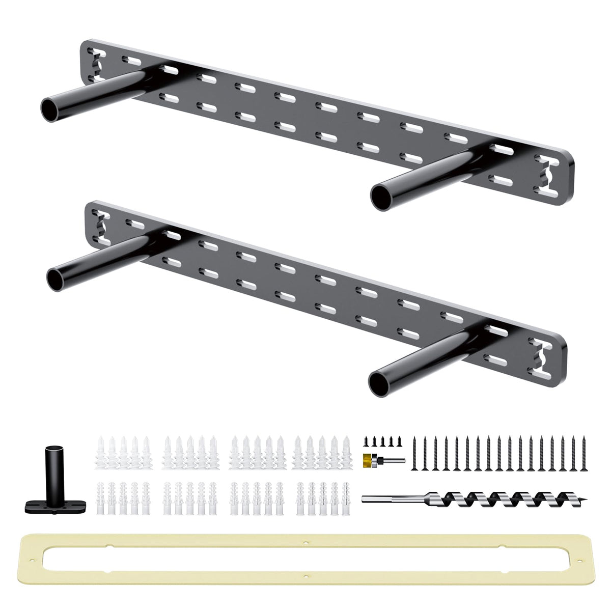 2Pcs Floating Shelf Hardware Heavy Duty Hidden Shelf Brackets Support,Wall Mounting Invisible Floating Shelves Bracket With Jig (18' X 4' X 1.5' With Tools)