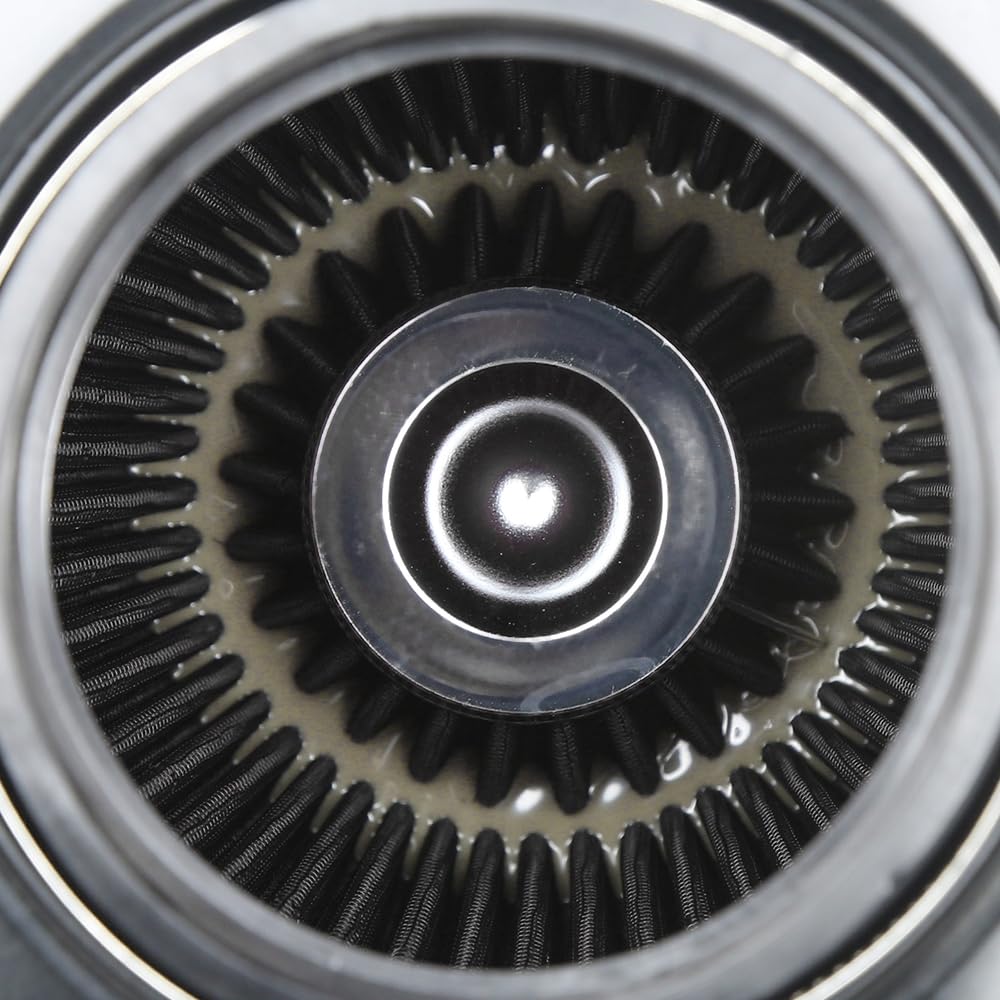 Kyostar 3/3.5/4Inch Inlet Cold Air Intake Cone Replacement Performance Washable High Flow Dry Air Filter, Black