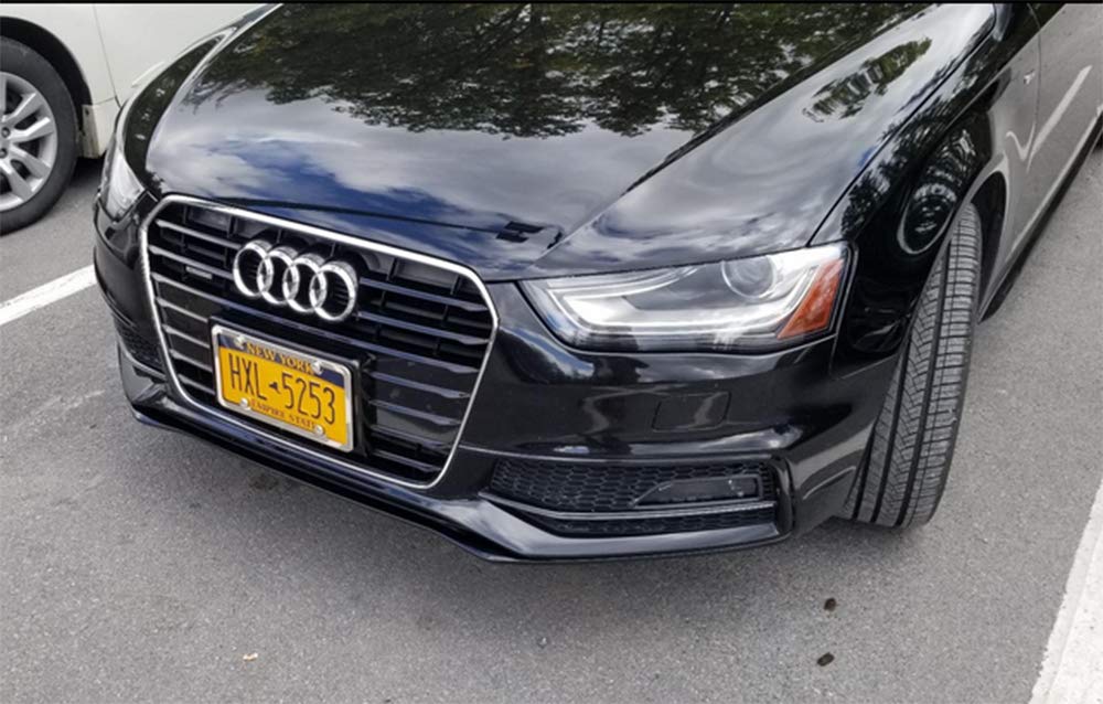 Indeed BUY Slim Stainless Steel License Plate Frames - 2 Pcs, 4 Holes, Polish Mirror Finish, Silver with Chrome Screw Caps