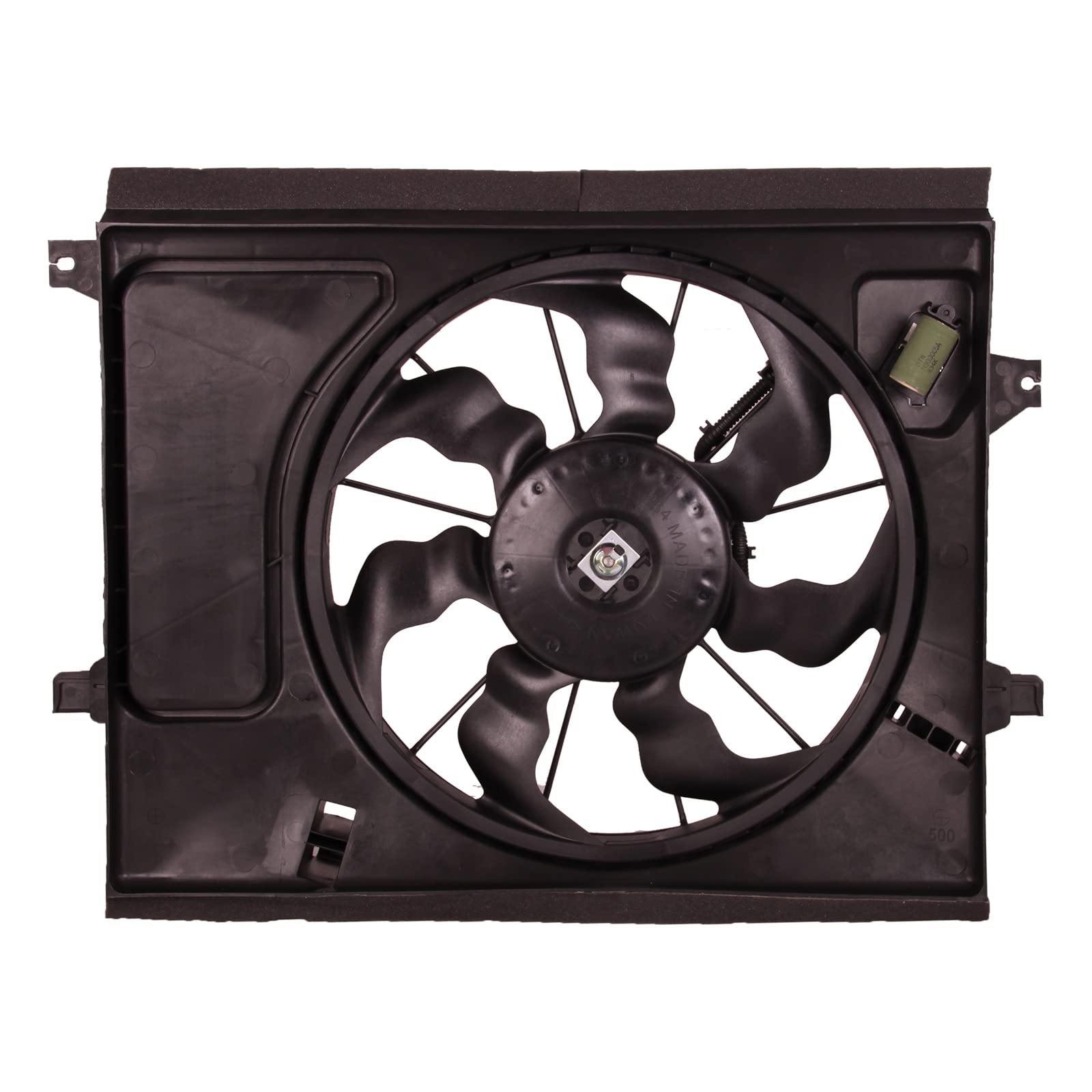 TYG OE Replacement(CAPA Quality) Cooling Fan Extra Silent for 2012-2019 Kia Soul 1.6L/2.0L W/Resistor | OE No. 253802K600 | Part