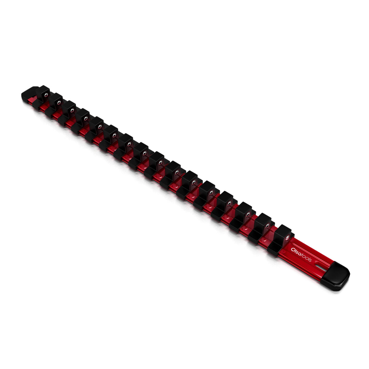 1/2-Inch Drive Aluminum Socket Organizer  Professional Quality Socket Holder (Red)  By Olsa Tools