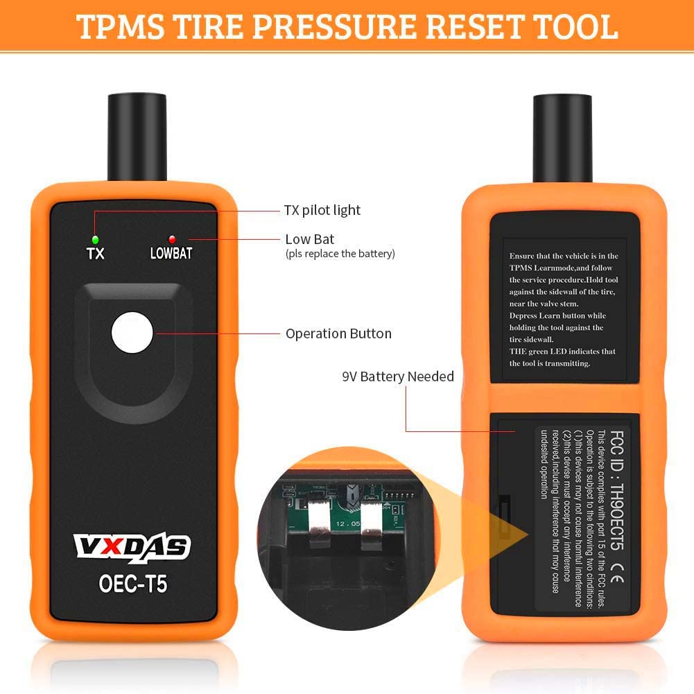 VXDAS TPMS Relearn Tool el-50448 for GM Tire Sensors Pressure Monitor System Reset Tool TPMS Activation Tool OEC-T5 for Buick, Chevy, Cadillac,GMC- 2024 Edition
