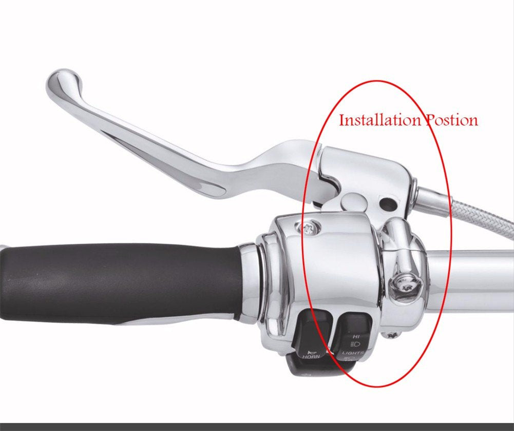 Httmt Mt436-Bk Black Clutch Lever Mount Bracket Clutch Bracket Compatible With Harley Dyna Super Glide Fxd Softail Deluxe Flstn