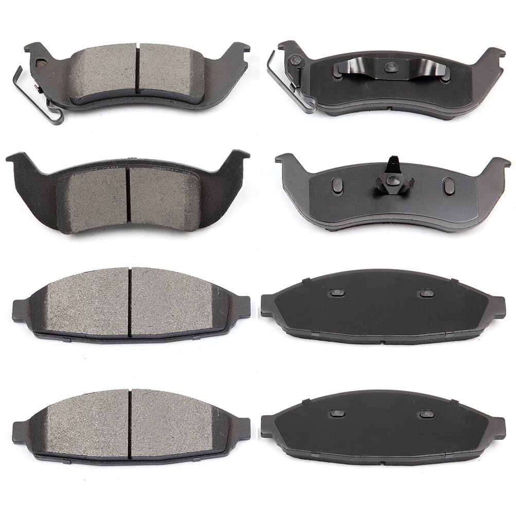 Eccpp D931-7834 D1040-7944 Front Semi Metallic & Rear Ceramic Disc Brake Pad Set Fit For Ford For Crown Victoria 2003-2011,For L