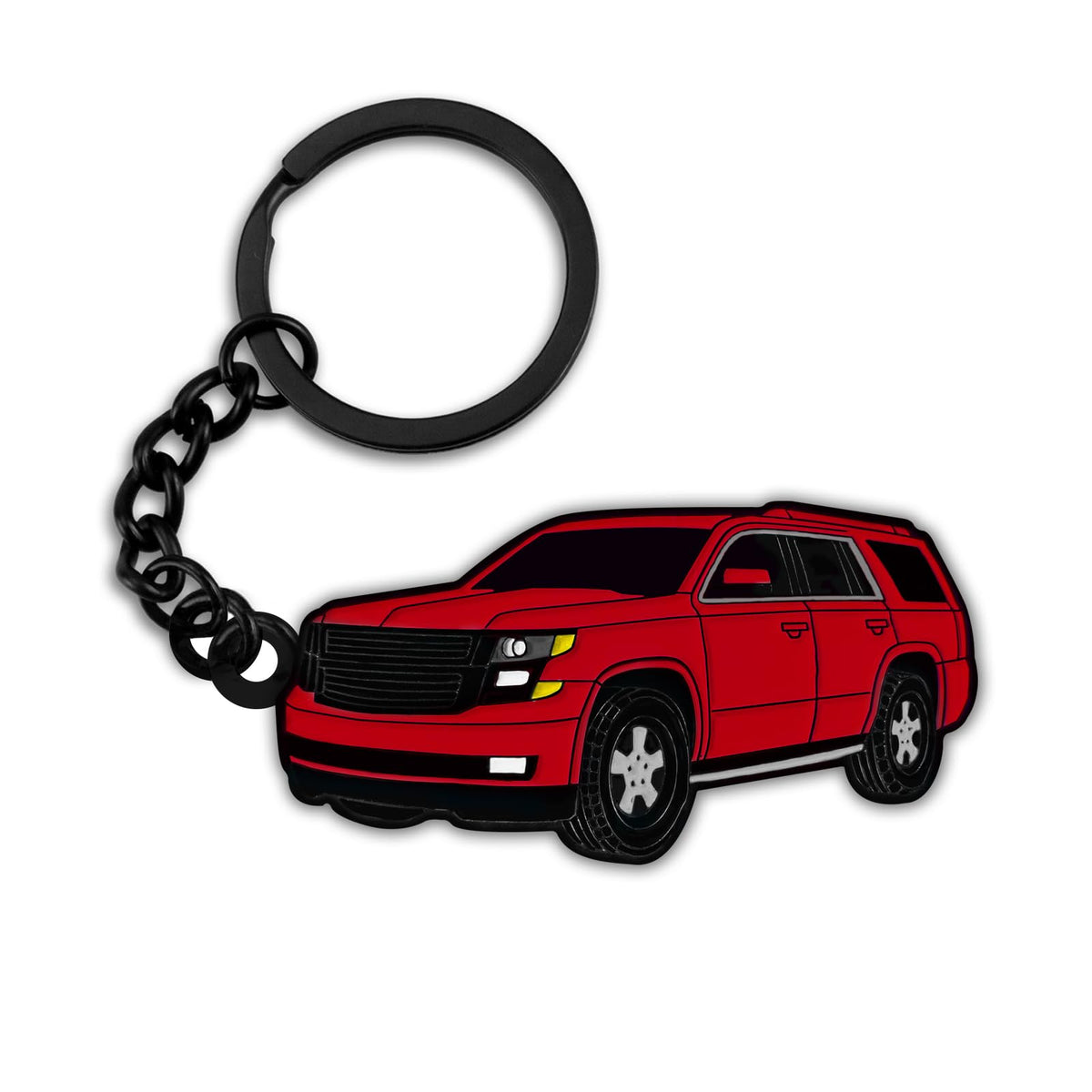Glahorse For Chevrolet Suburban Keychain，For Chevrolet Suburban Accessories 2015-2020，Metal Keychain (Red)