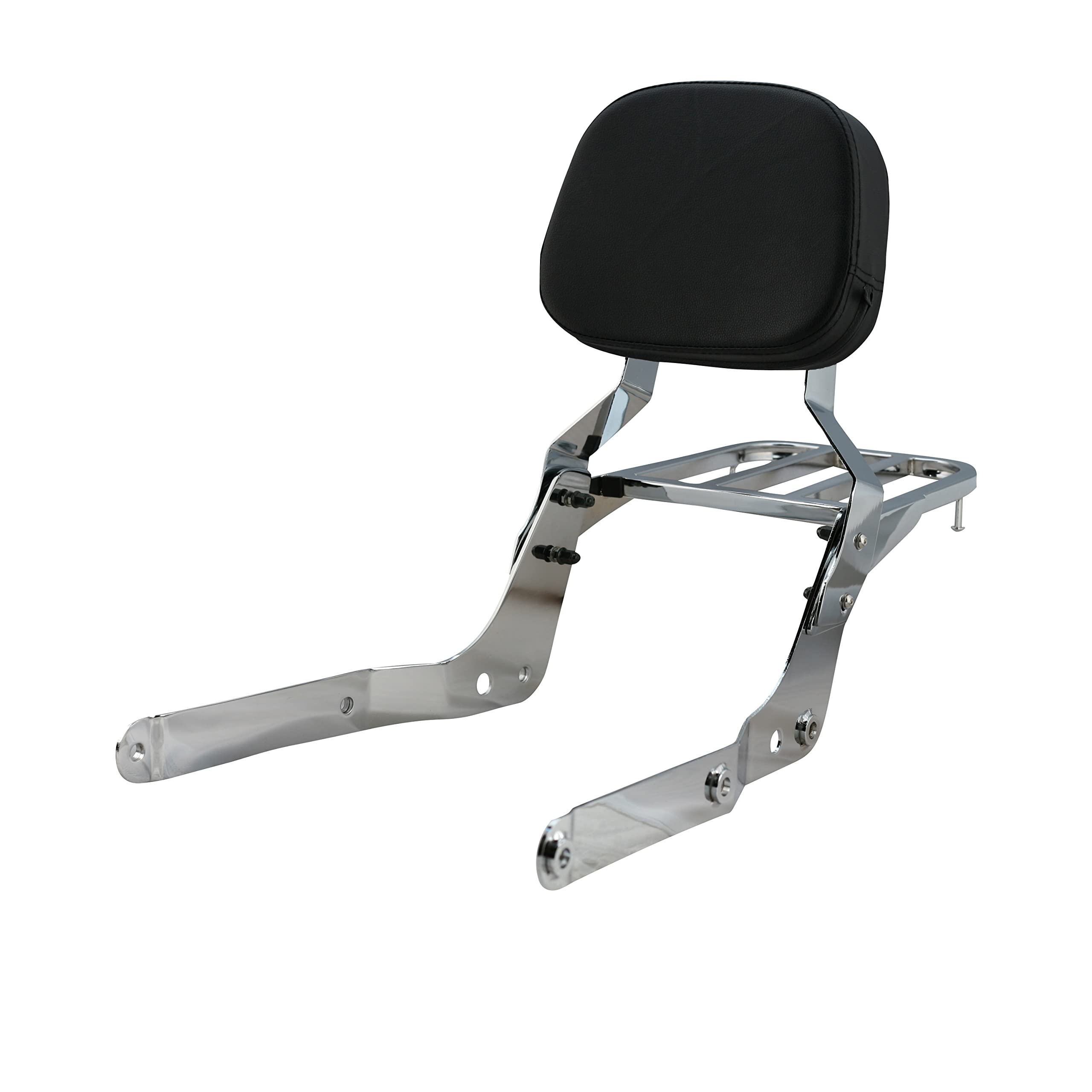 Sissybar Backrest and Luggage Rack for Honda Shadow Aero VT750C 2004-2023 (Chrome Finished)