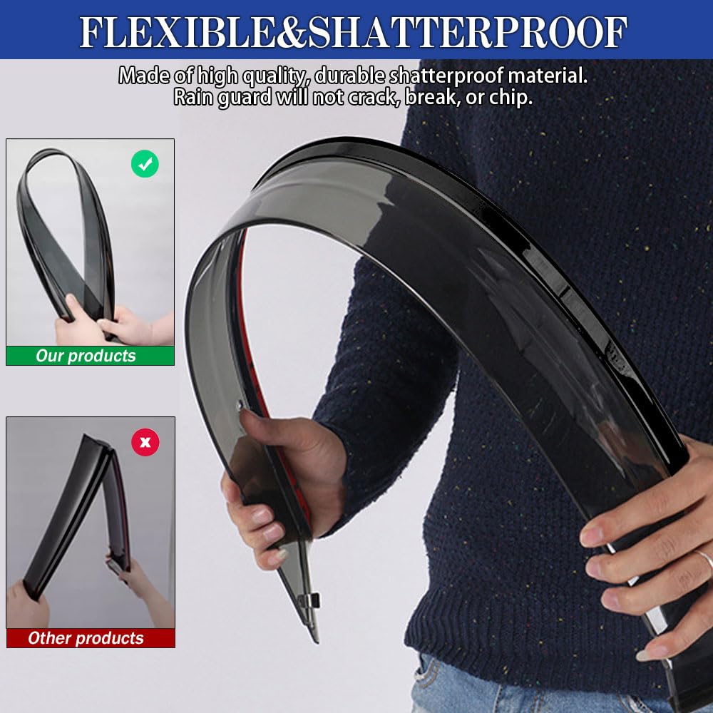 Rain Guards For Hyundai Elantra 2021 2022 2023, Tape-On Side Window Deflectors For Hyundai Elantra, Window Visors For Hyundai Ca