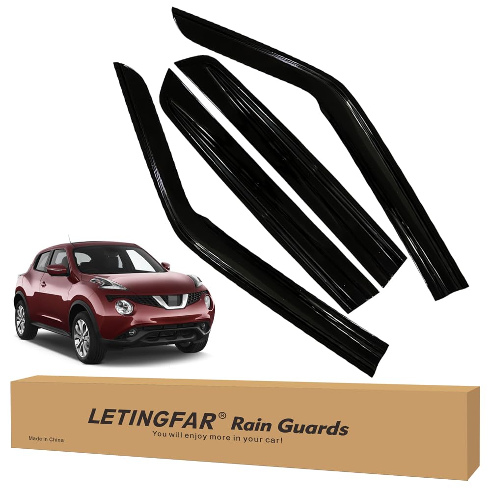 Tape-on Rain Guards for 2011-2017 Nissan Juke, for 2011-2017 Nissan Juke Accessories,Side Vent Visors Shades Window Deflectors f