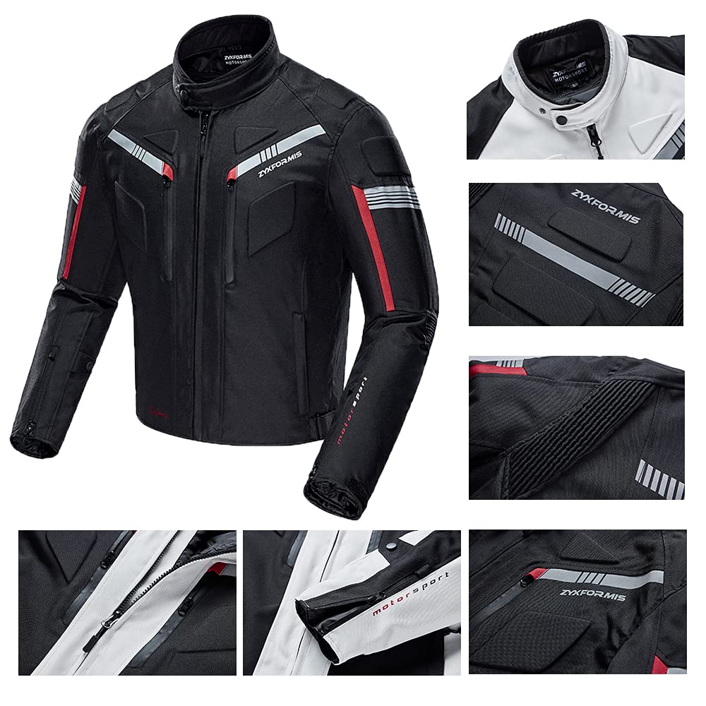 Motorcycle Jacket Motorbike Biker Waterproof Jackets Windproof Full Body Protective Gear Armoured Summer Winter For Men