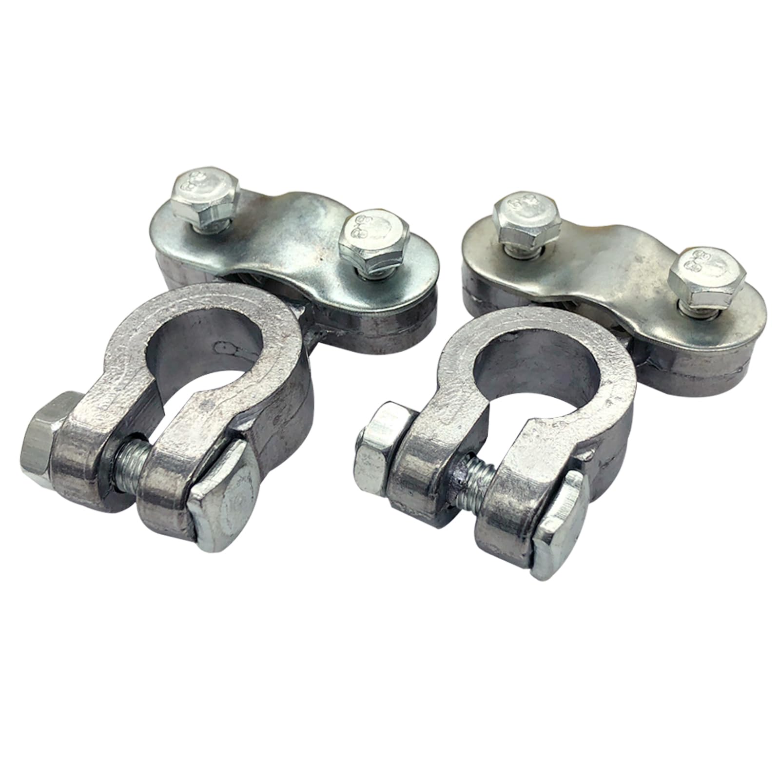 Ampper Heavy Duty Lead Alloy Military Spec Battery Terminal Ends, Top Post Battery Terminals Clamp Set For Marine Car Boat Rv Ve