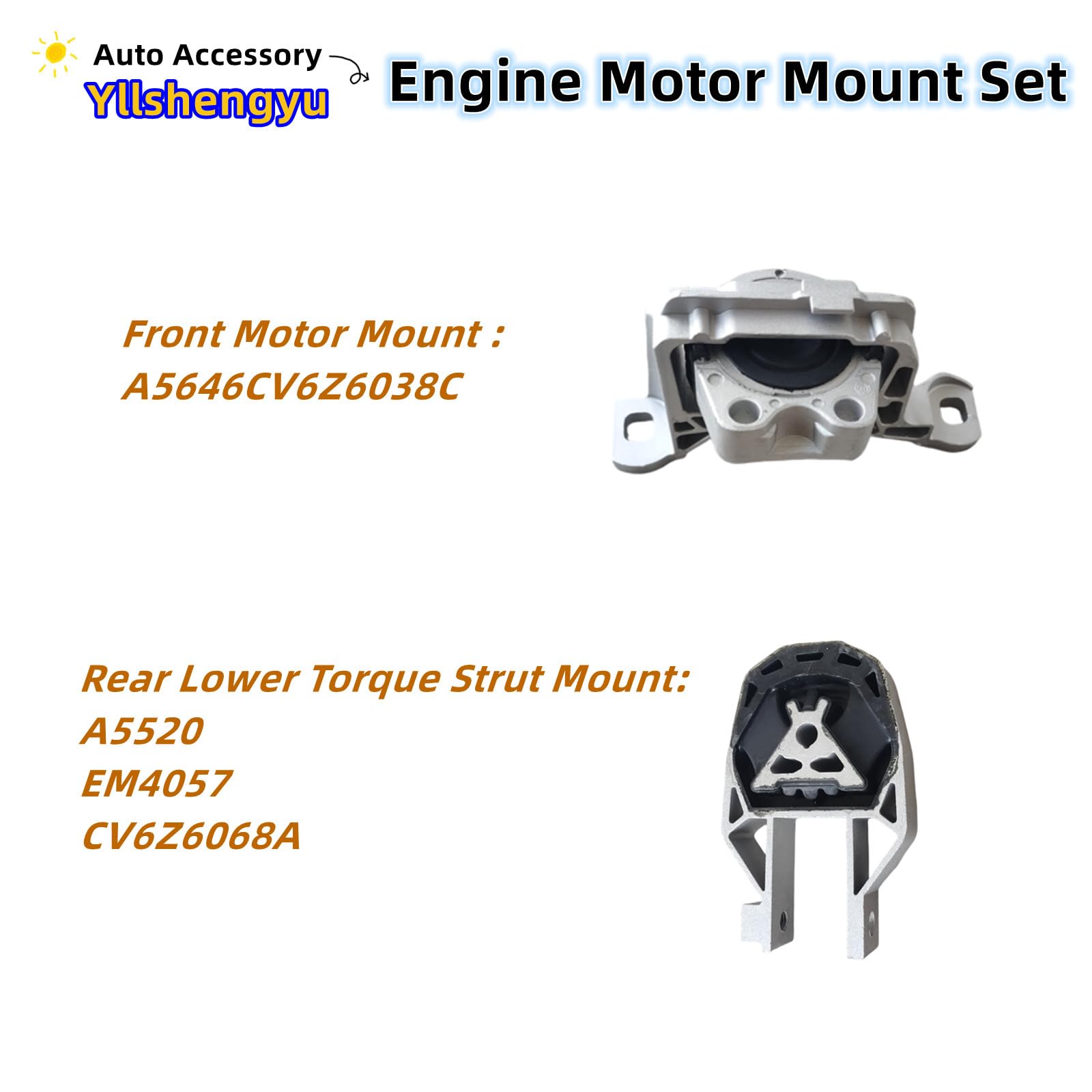 3Pcs Engine Motor Transmission Mount Set Compatible With Focus 2012 2013 2014 2015 2016 2017 2018 2.0L L4 Replacement For A5520