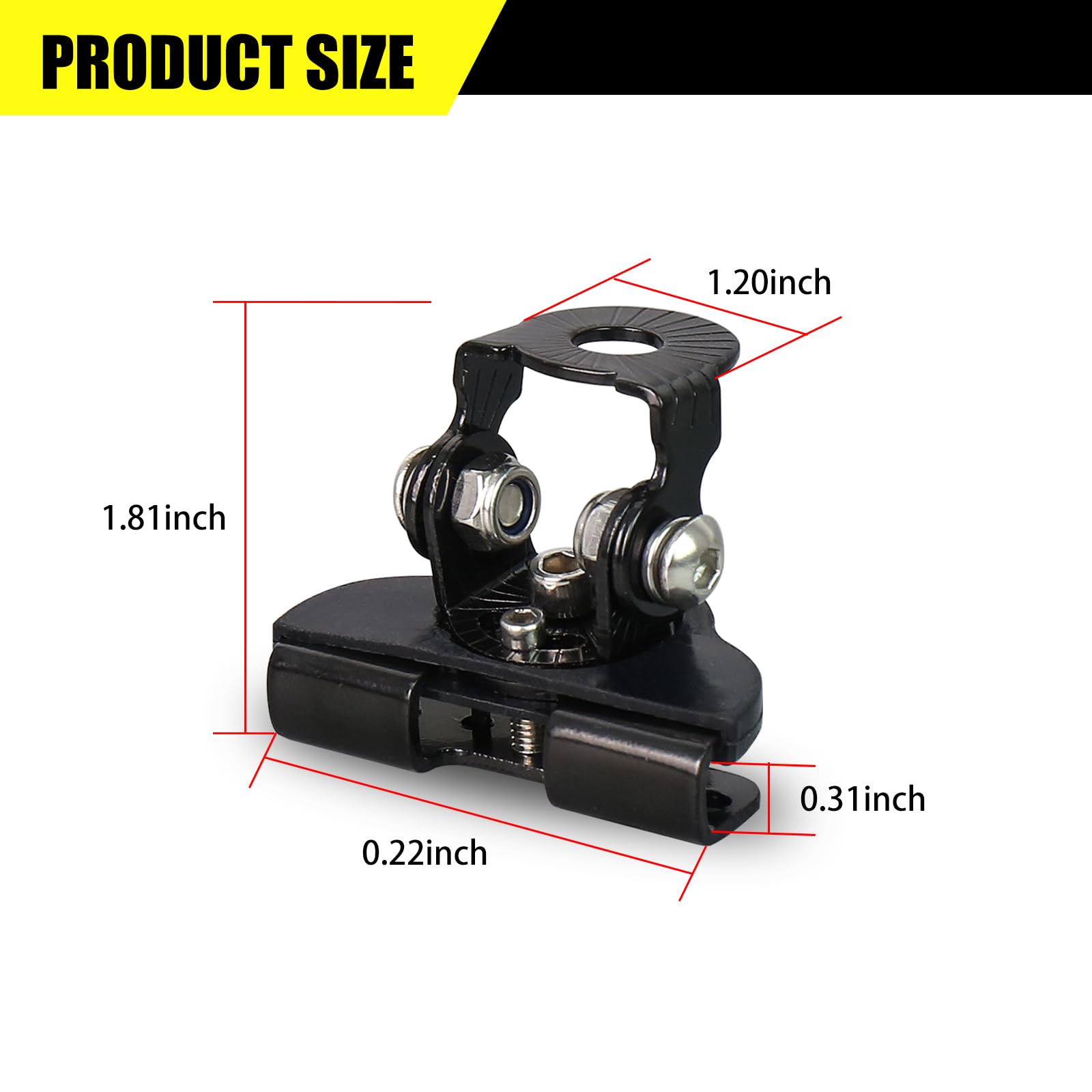 Crynod 2 Pcs Car Hood Light Bar Non-Destructive Fixing Bracket,Adjustable Led Work Light Base Mounting Holder, Safety Cushioning