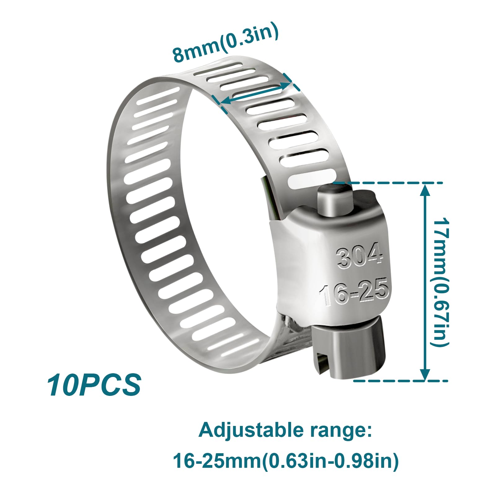 Housun Fuel Line 1/2 Inch Id, Fuel Hose 10Ft, J30R7 Fuel Line Hose Nbr With 10 Clamps.