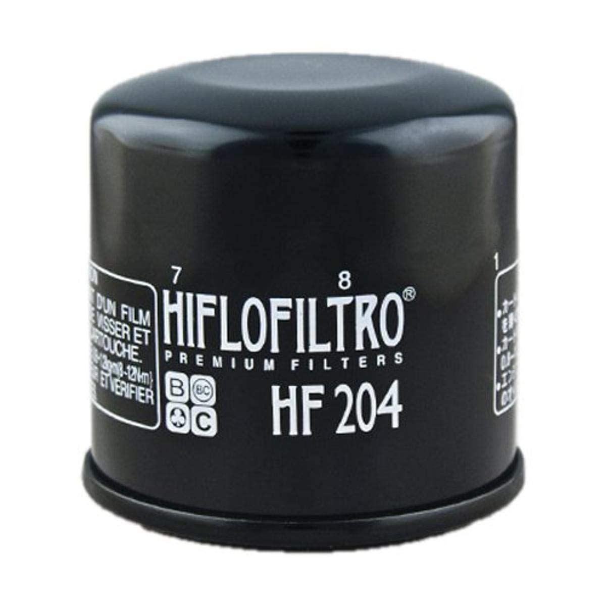 Hiflofiltro Hf204-4 Black Standard Premium Oil Filter, 4-Pack