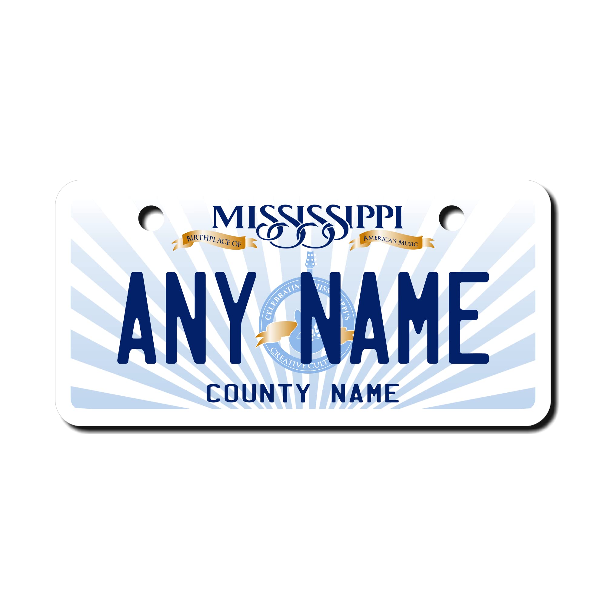 Teamlogo - Personalized Mississippi License Plate - Custom Aluminum Name, Text, Or Number Plate - Customized License Bike Access