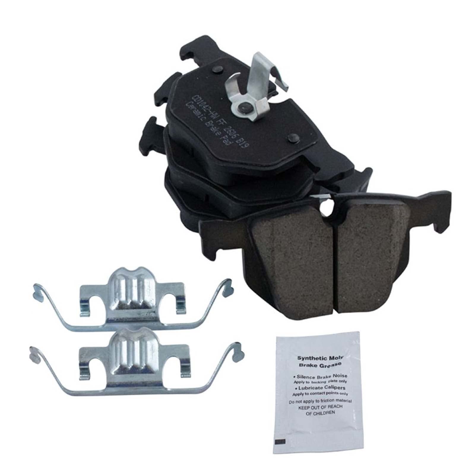 Trq Rear Brake Pad & Rotor Kit Brake Pads Brake Rotor Parking Brake Shoe Set Ceramic Compatible With 2004-2007 Bmw 525I 2008-201