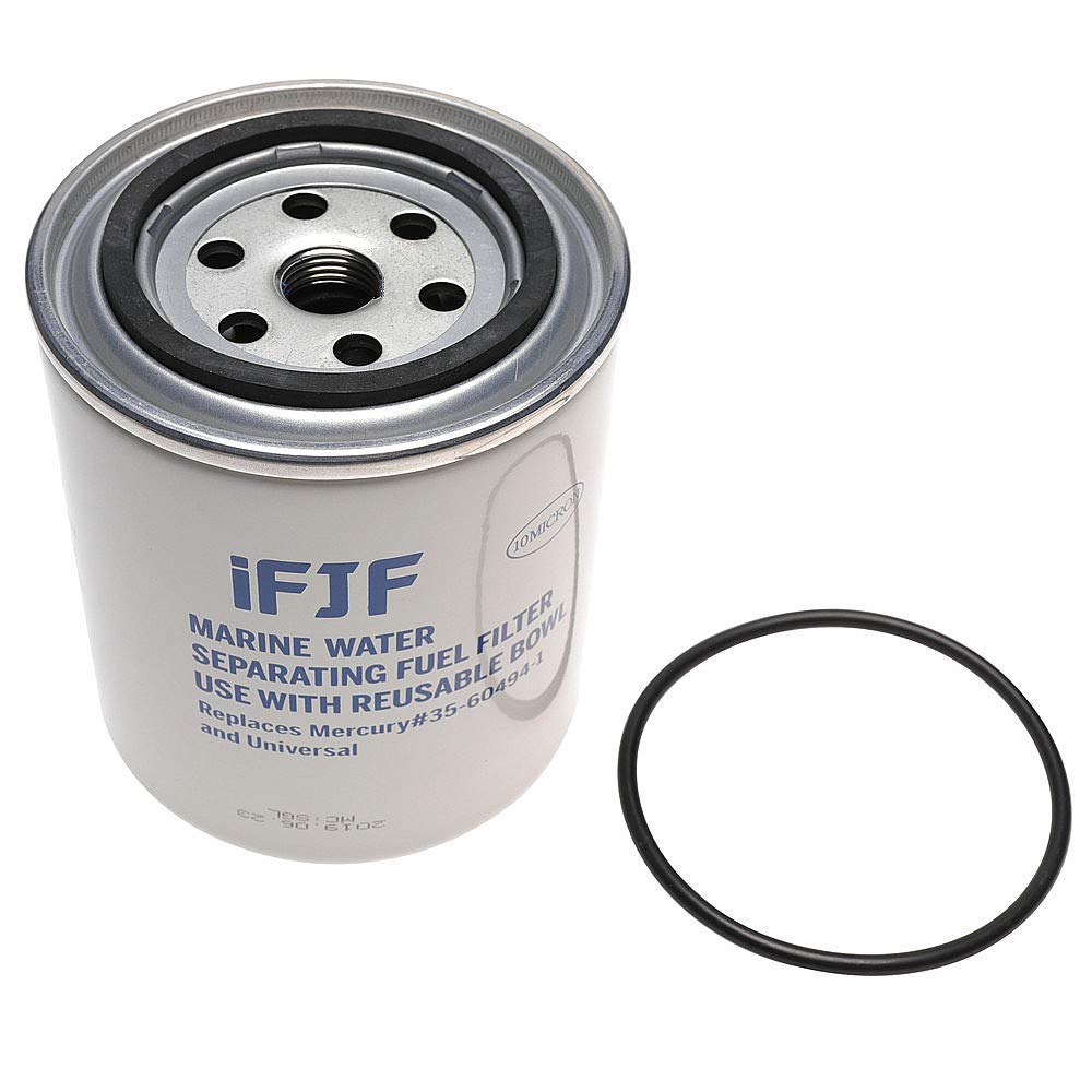 iFJF S3213 Fuel Water Separating Filter Replacement Filter with O-ring fit 3/8 Inch Outboard Motors 802893Q01 Marine 35-809097 3