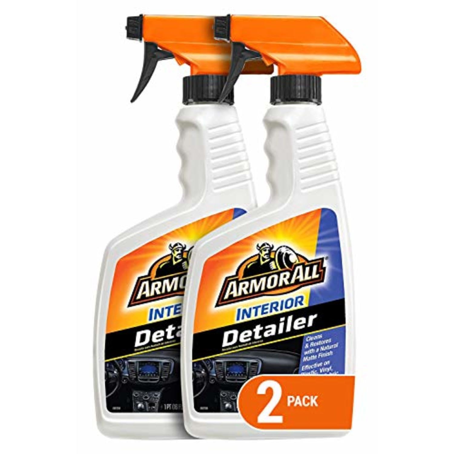 Interior Detailer By Armor All, Car Detailer Spray For Cars, Trucks And Motorcycles, 16 Fl Oz, 2 Pack
