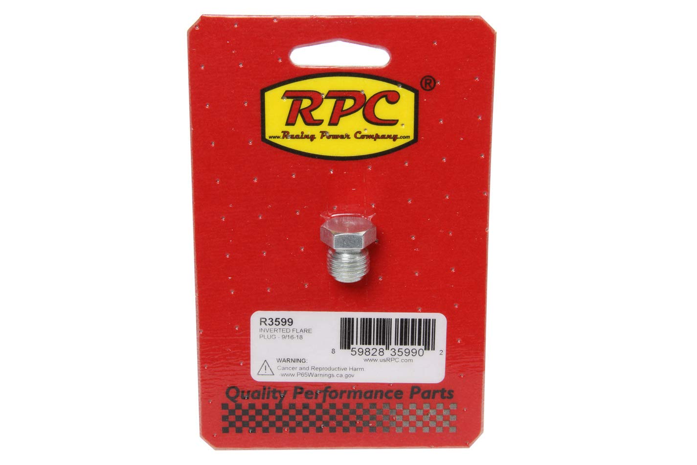 Racing Power R3599 Inverted Flare Plug (9/16-18)