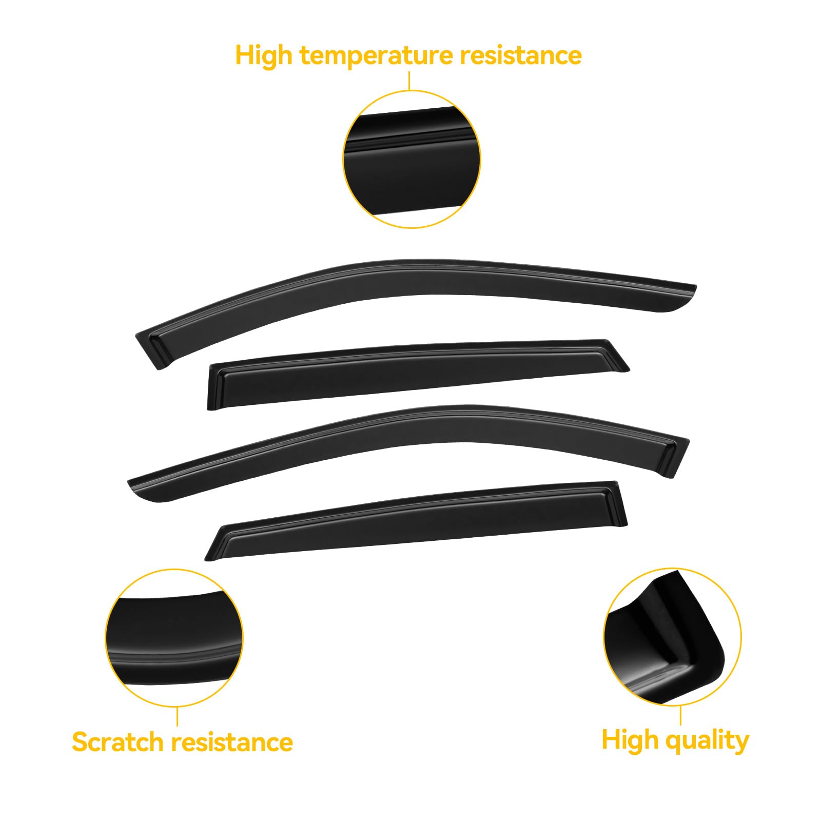 Cmvt Auto Window Visors For 2017-2024 Mazda Cx-5 Cx5, Rain Guards Shields Vent Shade Deflector Dark Smoke 2018 2019 2020 2021 20