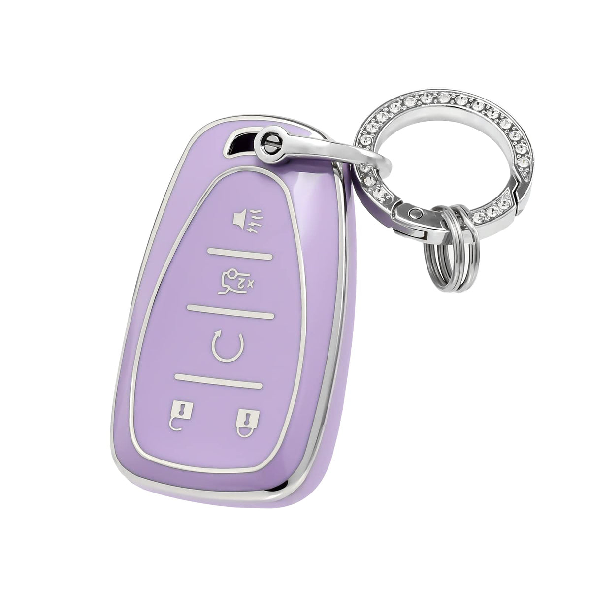 Offcurve For Chevy Key Fob Cover, Full Protection Car Key Fob Case For Chevrolet Malibu Equinox Camaro Cruze Tahoe Traverse Blaz