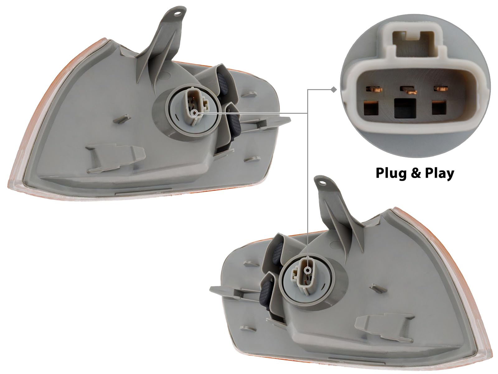 Apa Replacement Turn Signal Corner Light For 1998 1999 2000 Corolla Passenger Driver Pair