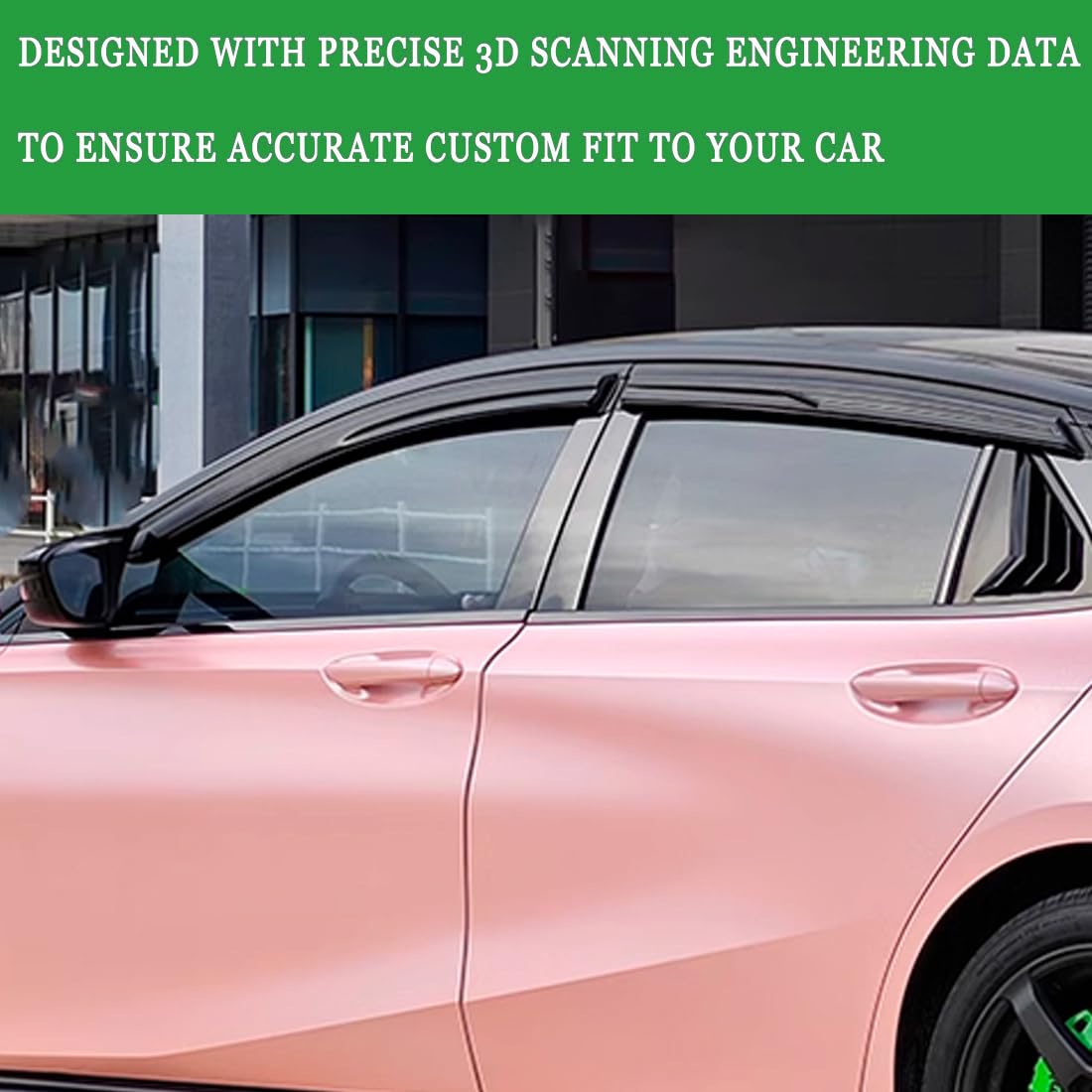 Window Visors Rain Guards For Nissan Rogue S Sv Sl 14-20, Tape-On Window Wind Deflectors Vent Shades For 2014-2020 Rogue (Exclud