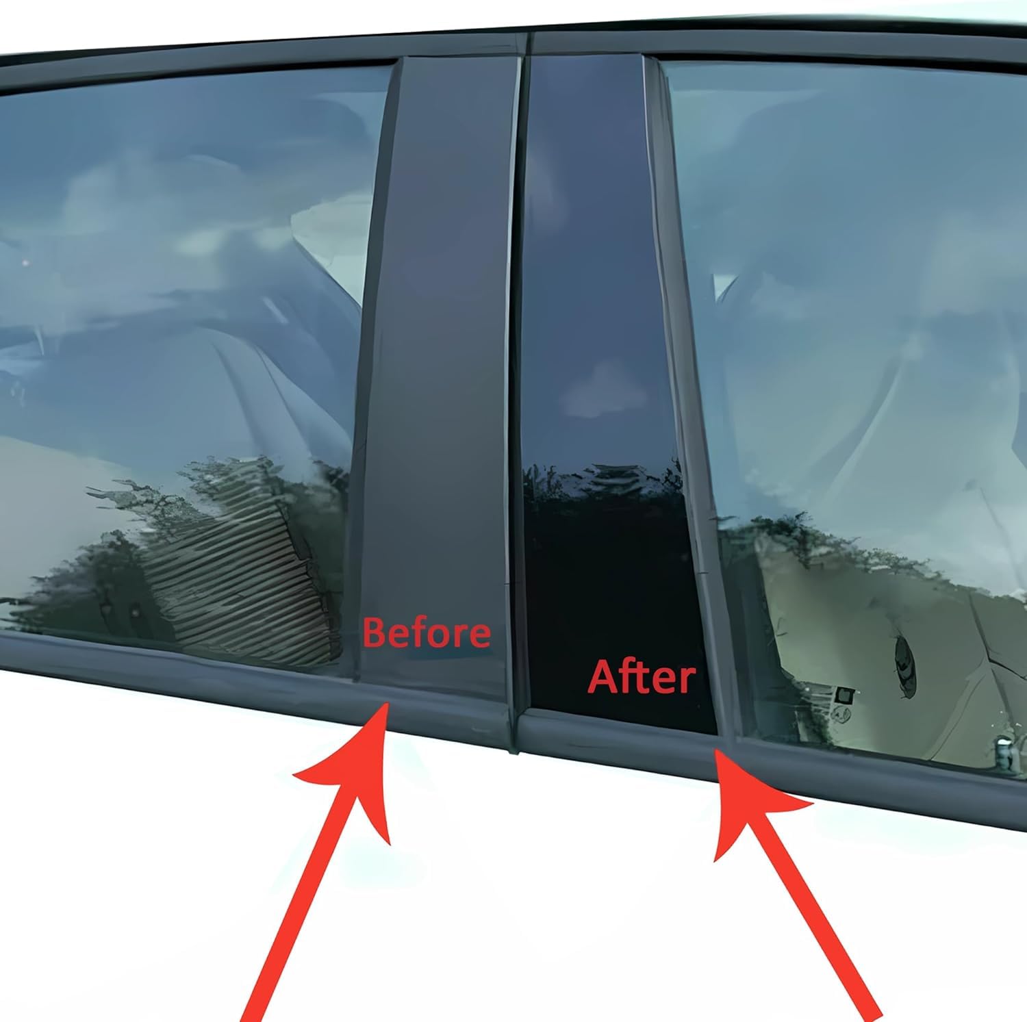 Lypumso High Gloss Black Vinyl Wrap Tape, 3 Inch X 30Ft Self-Adhesive Universal Chrome Black Detailing Tape With Tool, Anti-Scra