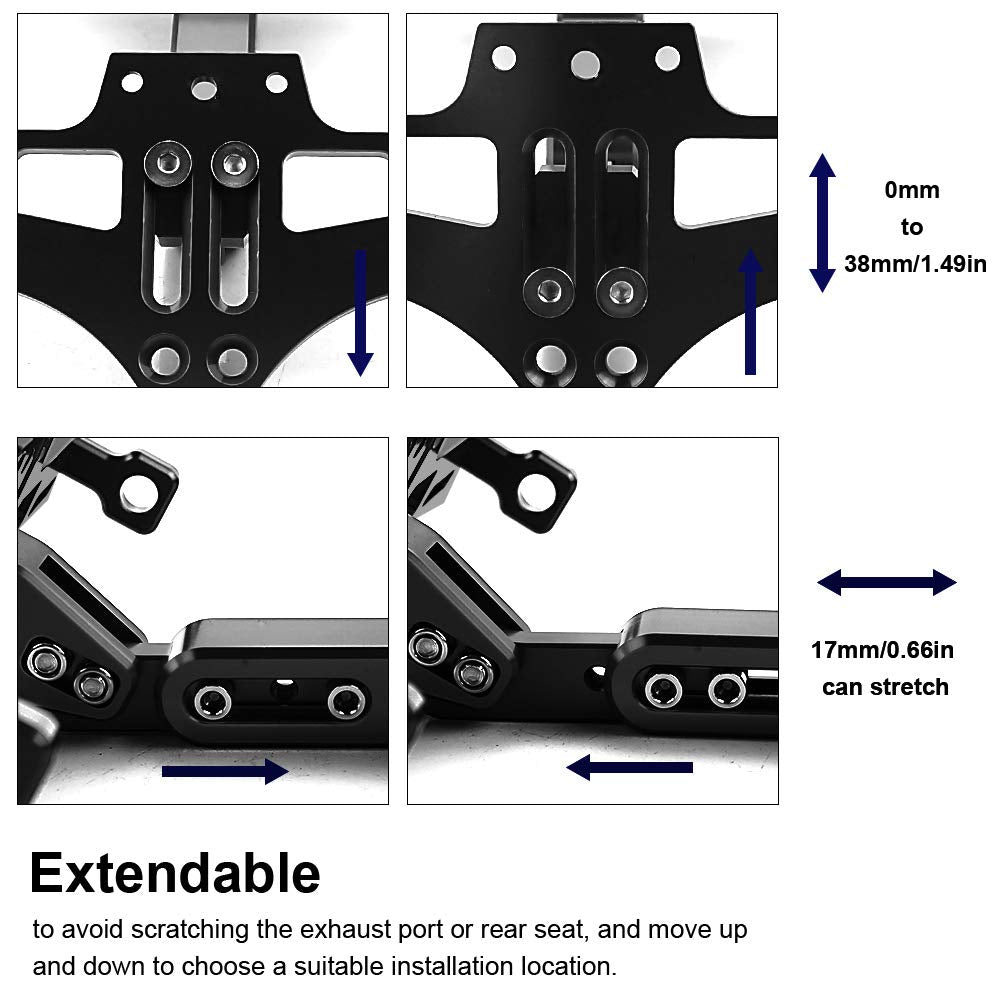 Mdpromcp Universal Motorcycle Fender Eliminator With Led Light Cnc Aluminum Motorcycle License Plate Bracket Motorcycle License