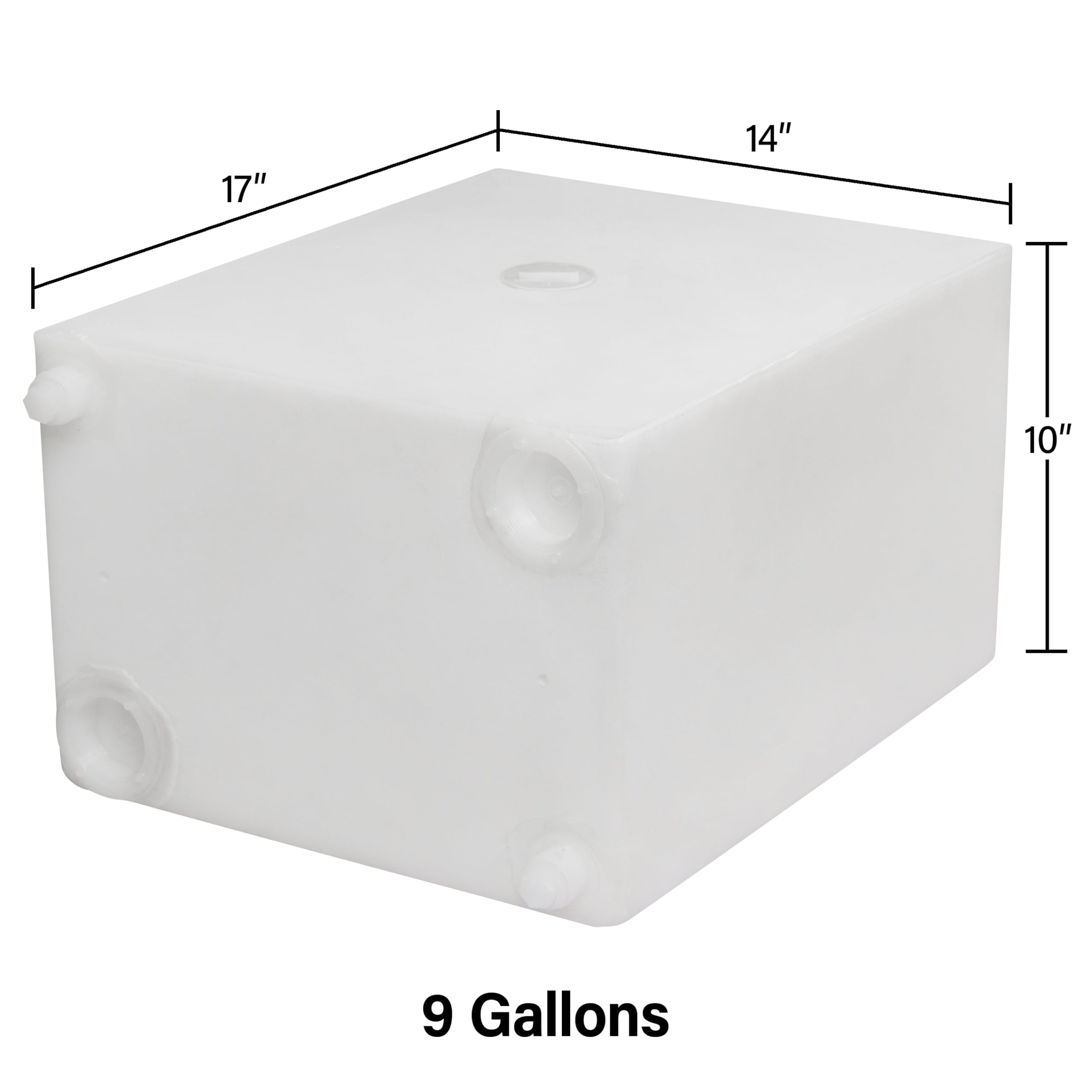 Ameri-Kart 9 Gallon RV Fresh Water Tank for Drinking and Potable Water, for Campers, Trailers, and RVs, WT-5543, 17-Inch x 14-In