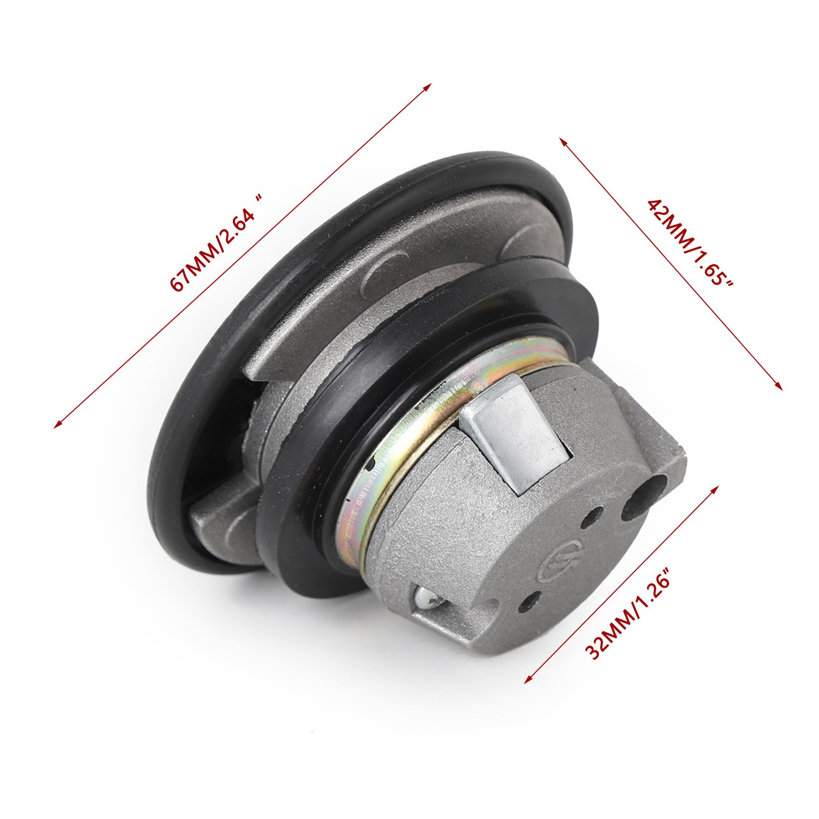 Minho Motorcycle Gas Caps with Switch Lock Fuel Tank Cap Fit for Chinese GY6 Scooter Mopeds B08 BO9,0pening Method: Rotate-to-op