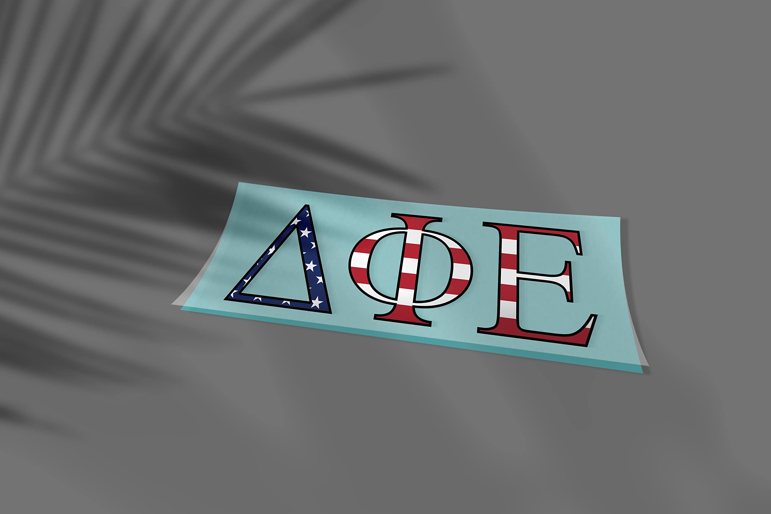 Pro-Graphx Delta Phi Epsilon Greek Sorority Sticker Decal, 2.5 Inches Tall, Sky Blue