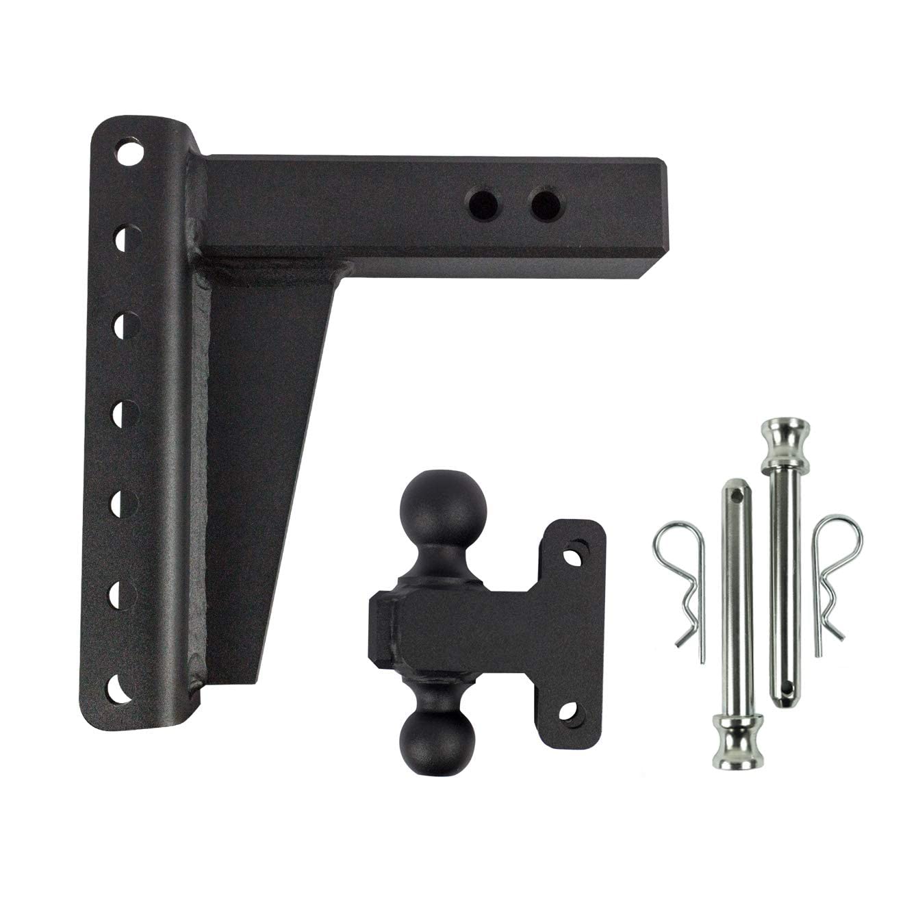 Bulletproof Hitches 2.5'' Adjustable Heavy Duty Trailer Hitch (22,000Lb Rating) - 8'' Drop/Rise Trailer Hitch With 2'' & 2-5/16'