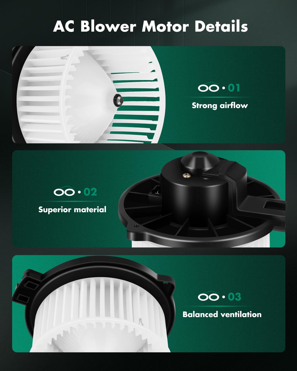 Scitoo Hvac Heater Blower Motor With Fan Cage Front 700039 For Mazda 1990-1997,For Mitsubishi 1992-1999,For Toyota 1989-2000