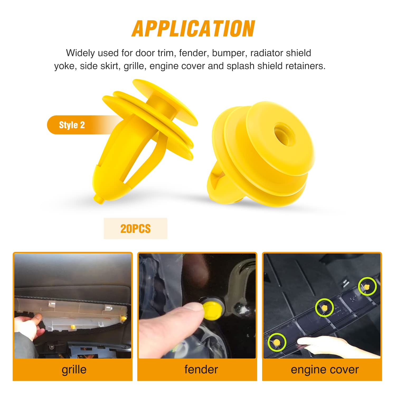 Gooacc 120Pcs Car Bumper Retainer Clips & Fasteners Rivet Kit 6.5Mm 8Mm 9Mm 9.5Mm 11Mm For Toyota Dashboard Panel Front Fender L