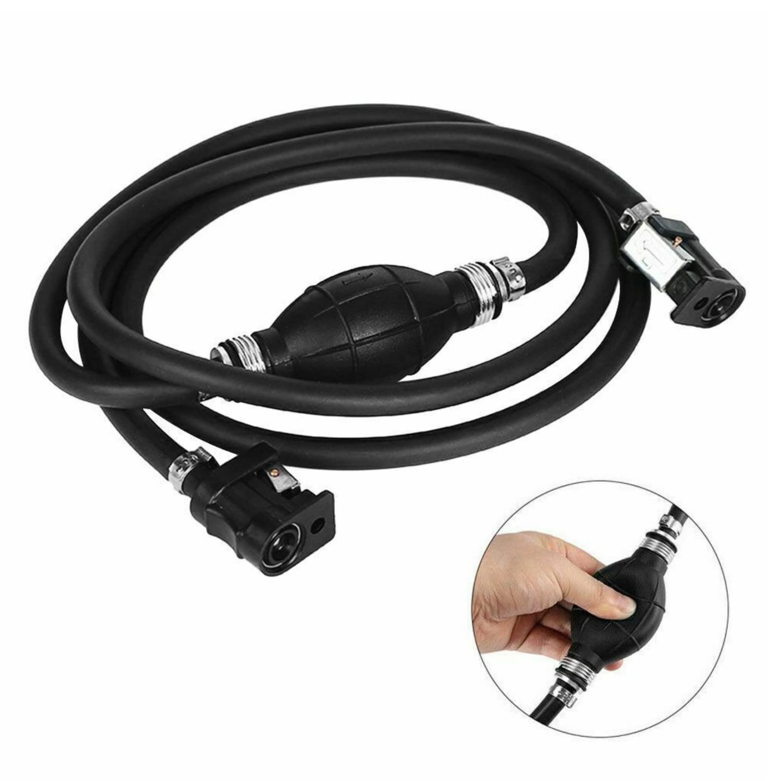 SDDS 5/16 Inch 8mm 6.5 FT Complete Fuel Line Assembly for Yamaha Outboard Motor 4-200hp, 6Y1-24306-55, 61J-24306-04-00, 6Y2-2430