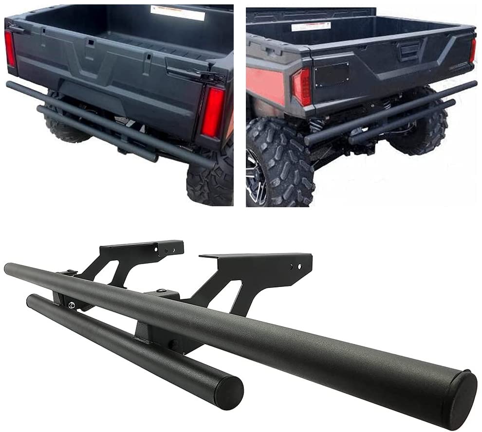 KUAFU Rear Bumper Guard Compatible with 2018-2025 Polaris Ranger 1000 XP/North Star Edition Double-Tube Rear Bumper Brush Guard 