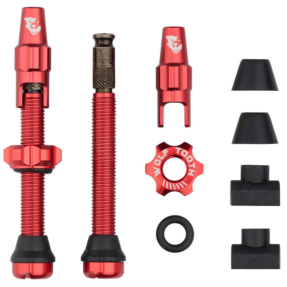 Wolf Tooth Tubeless Valve Stem Kit for Clik Valve - 44mm Red