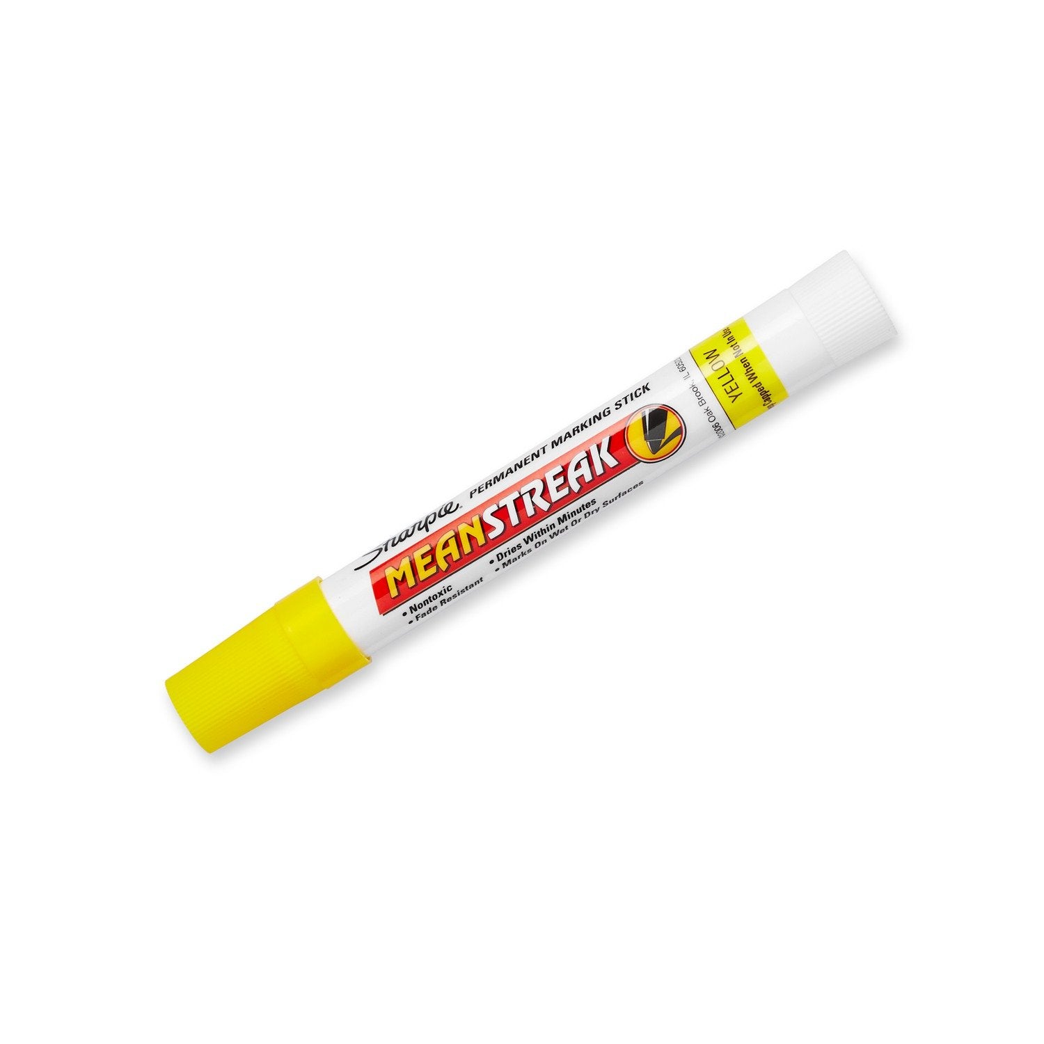 Sharpie Mean Streak Waterproof Marking Stick, 12 Yellow Markers (85005)