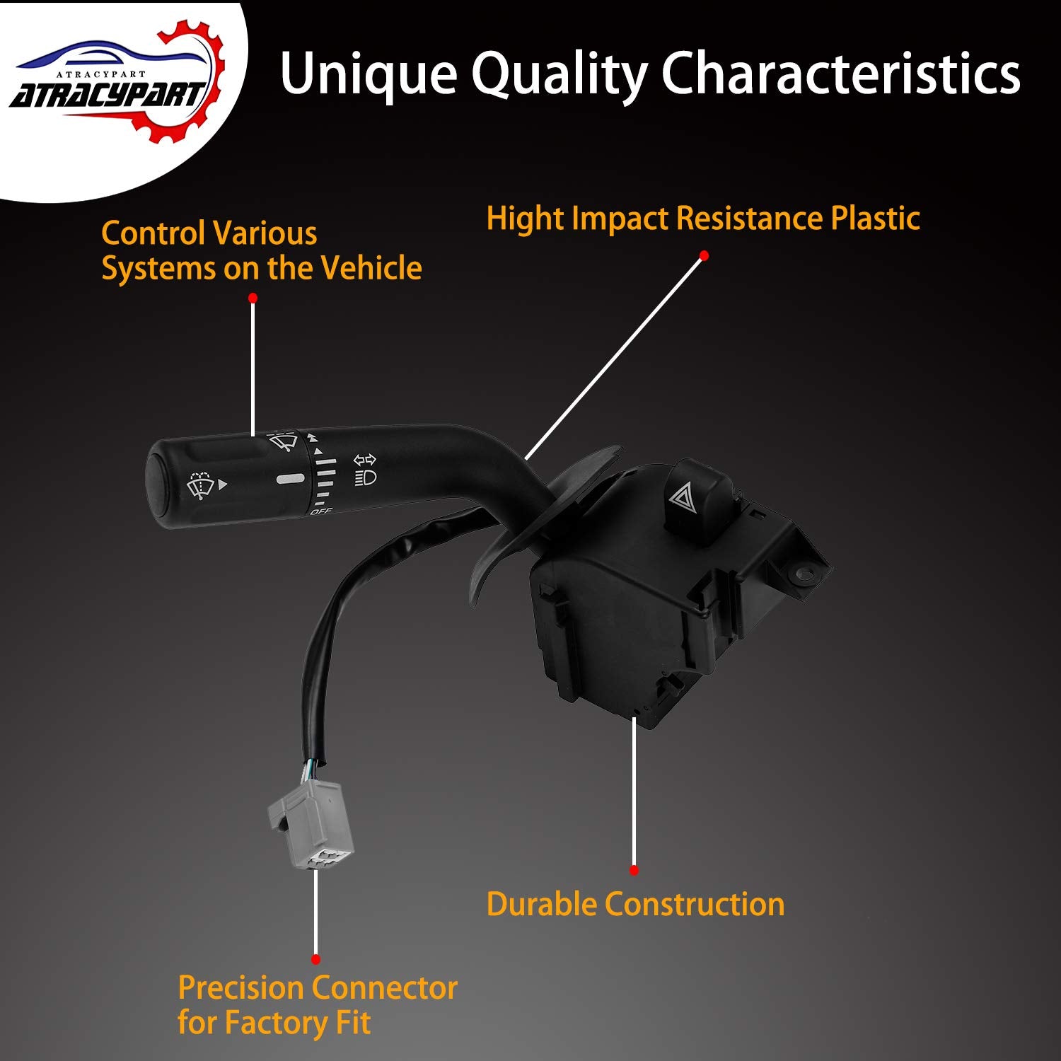 Turn Signal Wiper Dimmer Combination Multi-Function Switch | for 2005-2008 Ford F-150, 2006-2008 Lincoln Mark LT | Replaces# 5L3