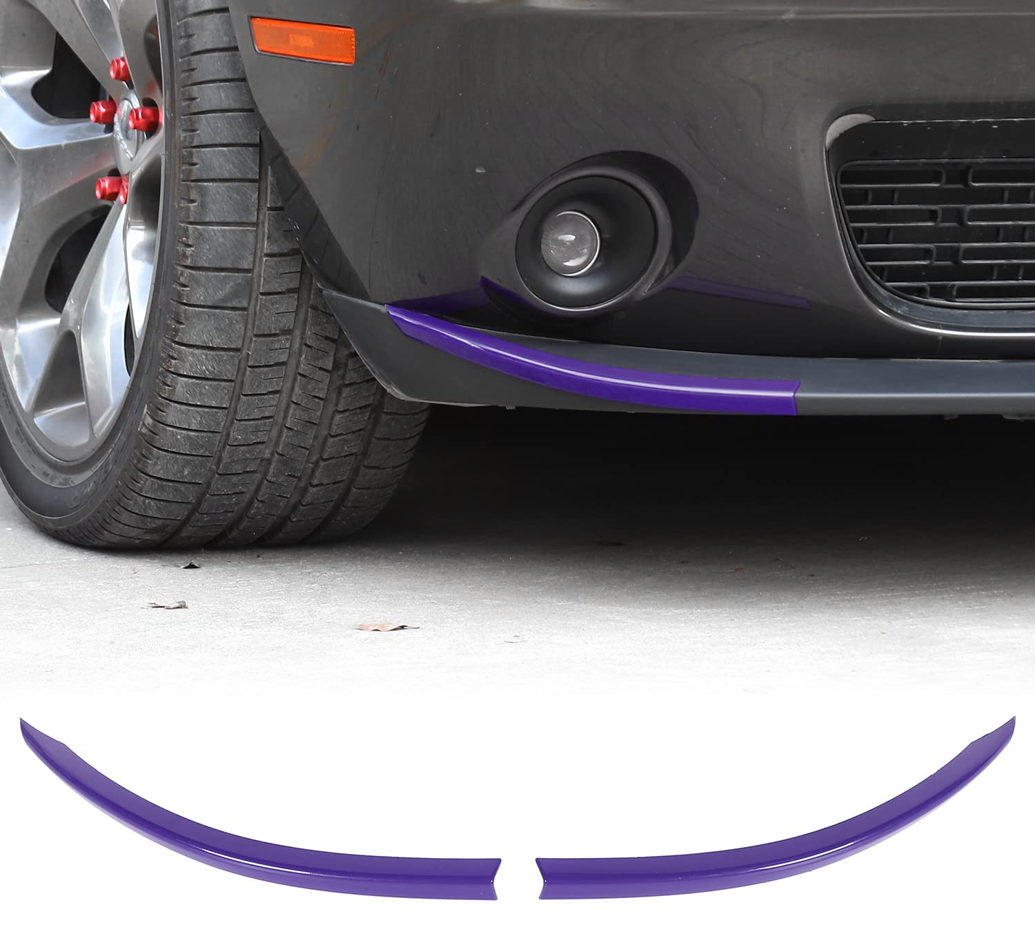 Voodonala For Dodge Challenger 2015-2023 Front Bumper Lip Splitter Protector Cover Compatible For Challenger 2015-2023(Purple, S