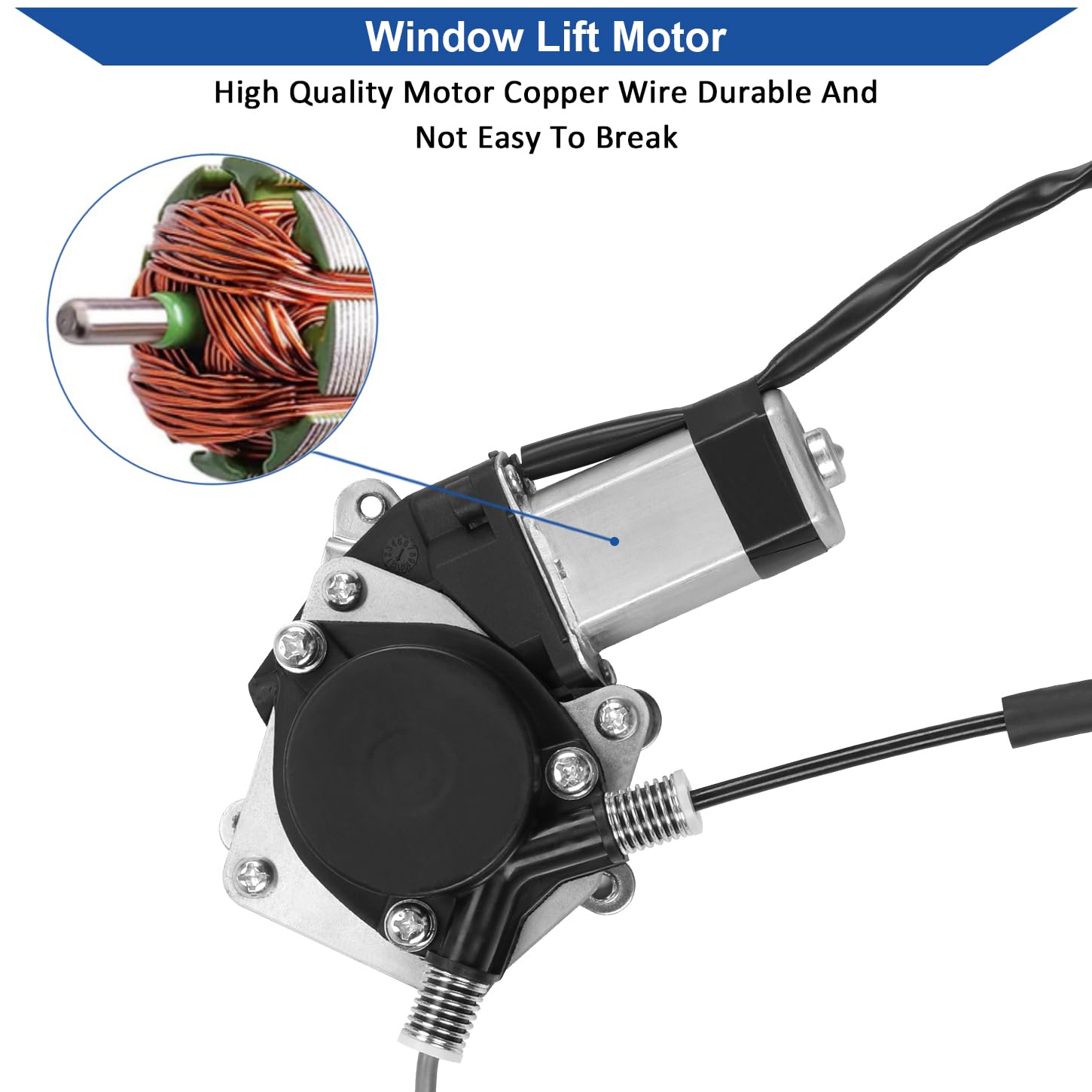 Obaee 751-712 Rear Left Driver Side Power Window Regulator with Motor Compatible with Ford Escape 2008-2012, Mercury Mariner, Ma