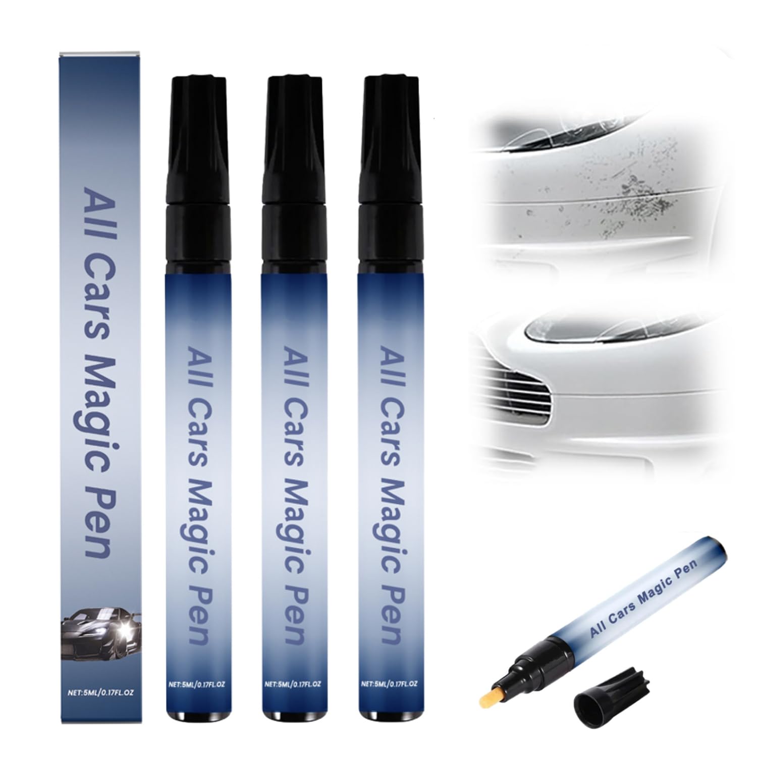 All Cars Magic Pen, Car Scratch Repair Pen Set, Quick Fix for Scratches and Paint Damage, Car Paint Scratch Waterproof, Magic Pe