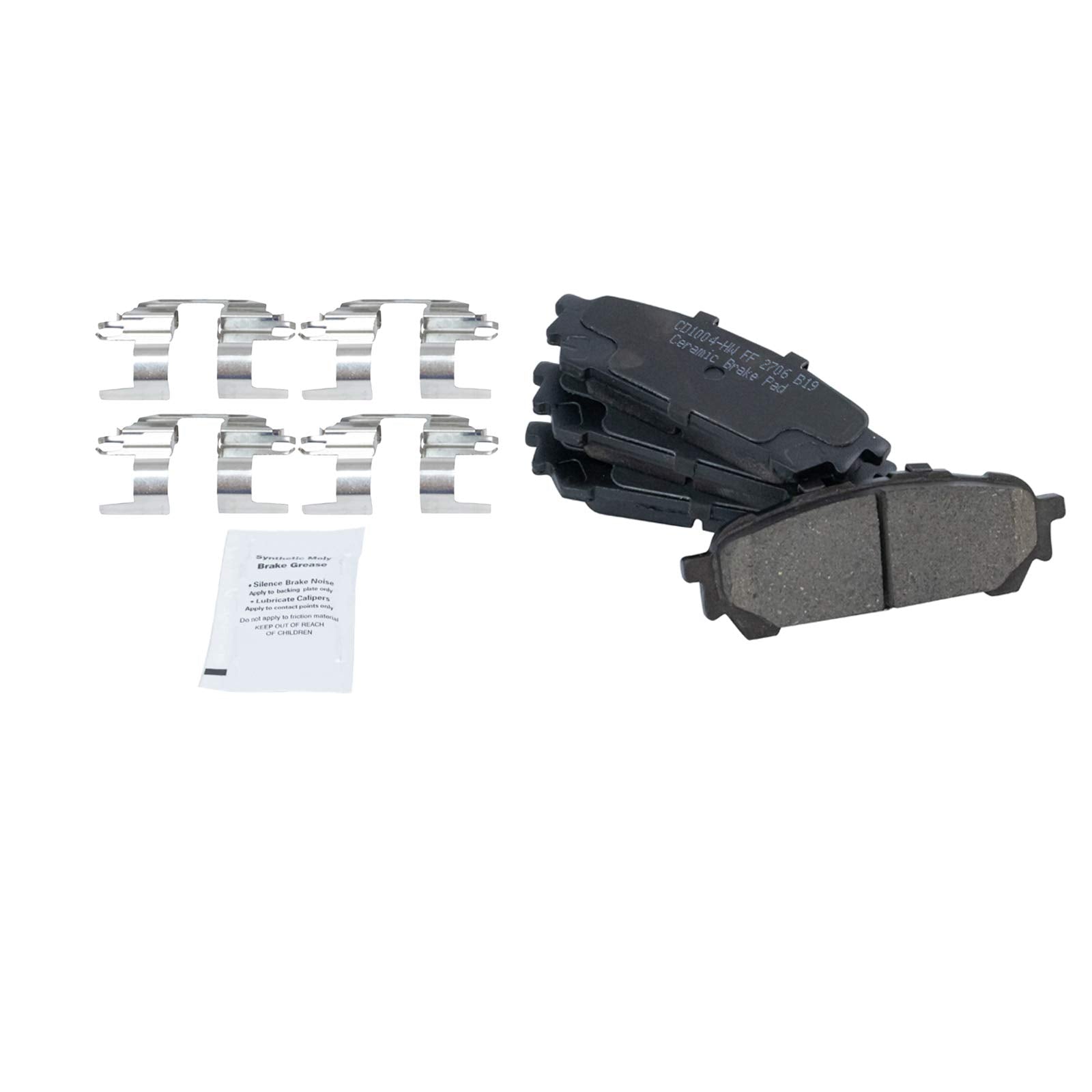 Trq Rear Brake Pad & Rotor Kit Brake Pads Brake Rotor Ceramic Compatible With 2005-2006 Saab 9-2X 2004-2008 Subaru Forester 2004